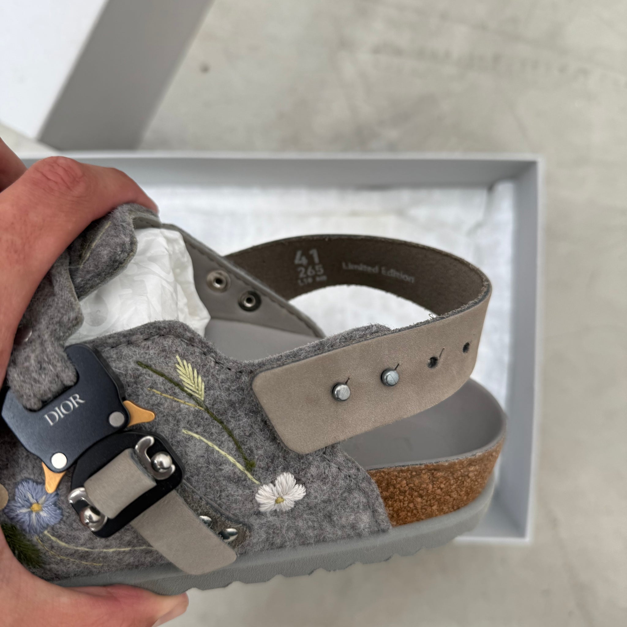 Dior by Birkenstock Mule with Flowers (Size 41)