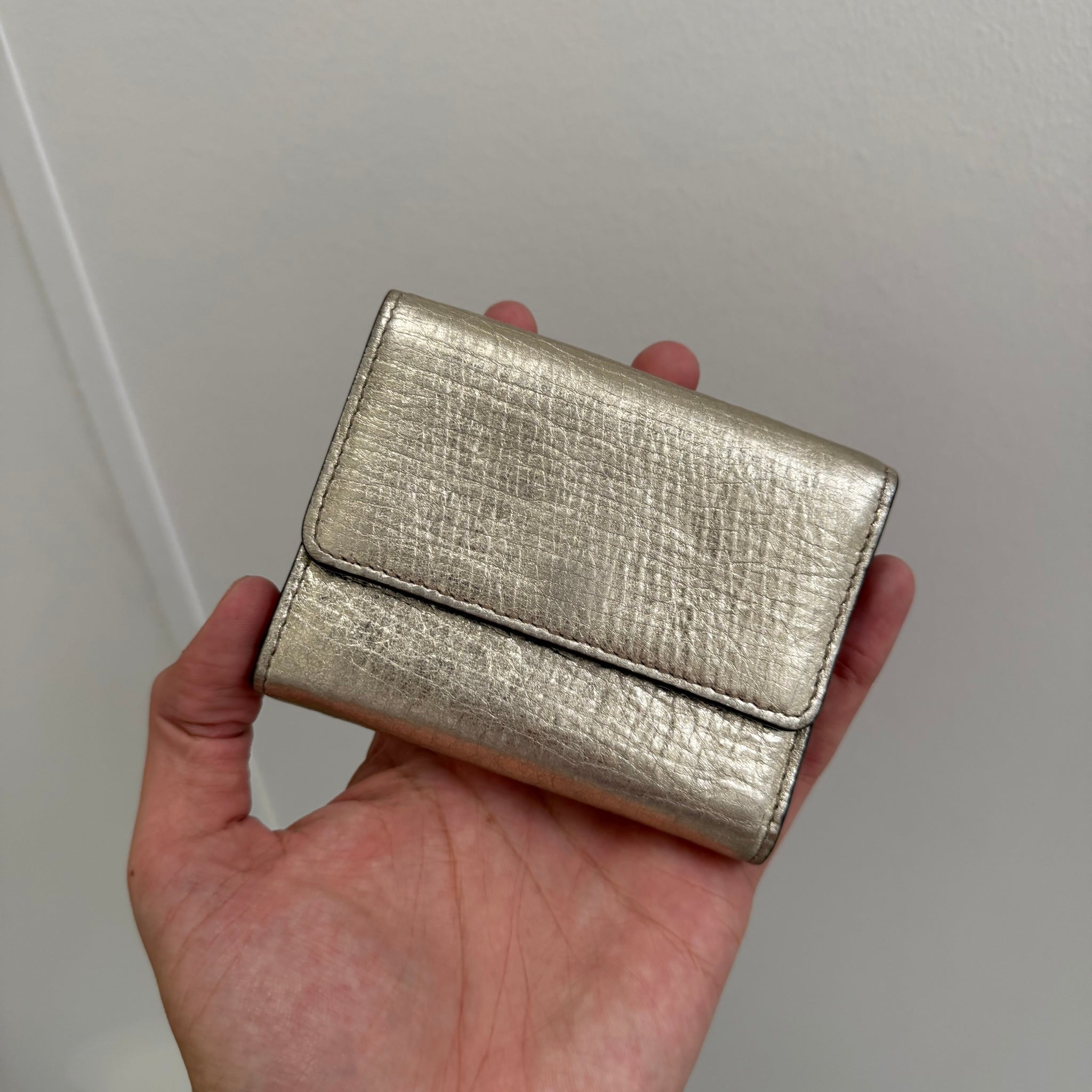 Chloe Mini Aby Metallic Gold Wallet