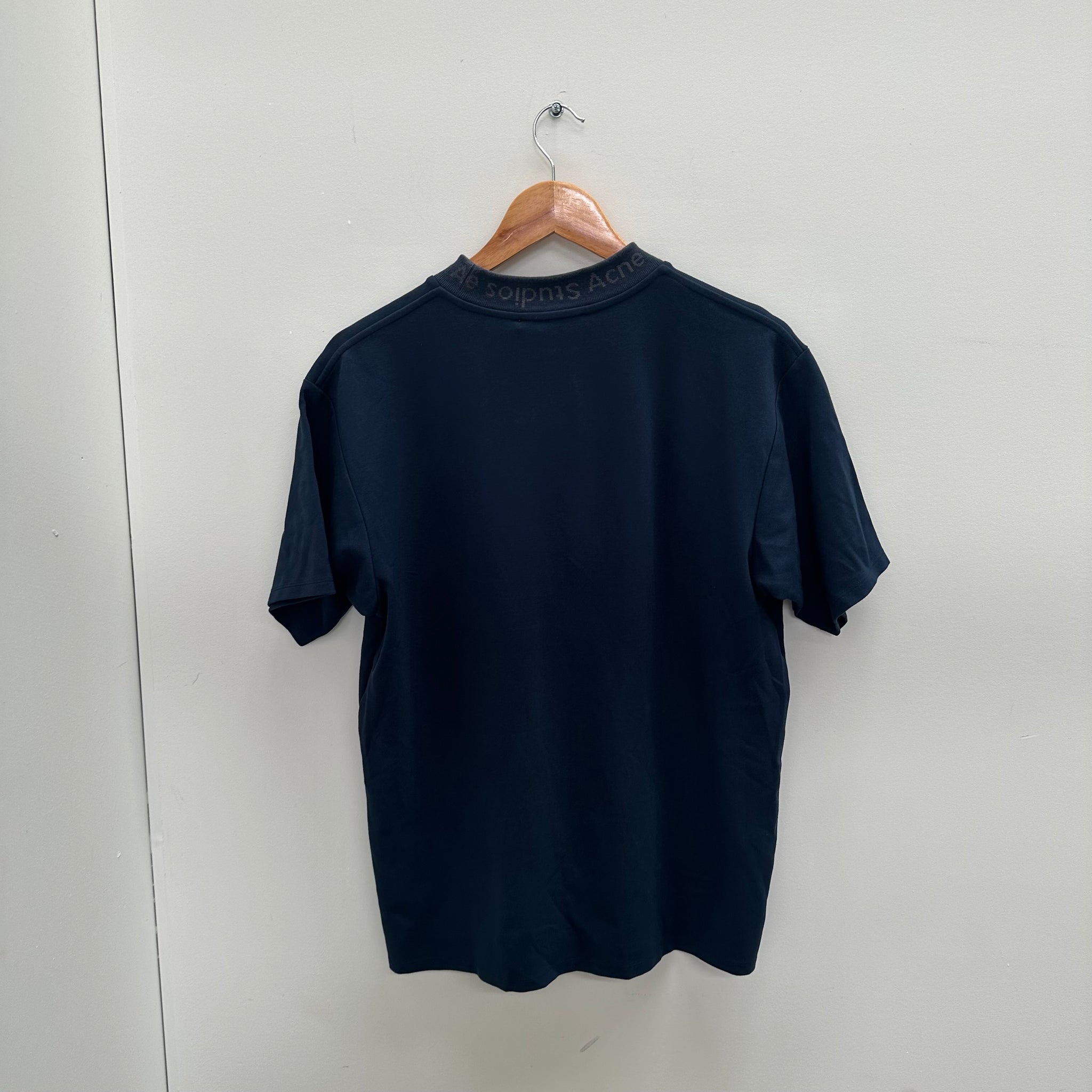 Acne Studios Collar Logo Navy T-Shirt (Size M)