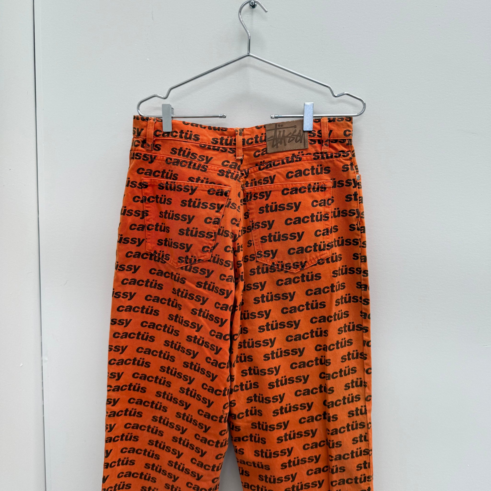 Stussy Cactus Plant Flea Market Big Ol' Jeans Orange (Size W32)