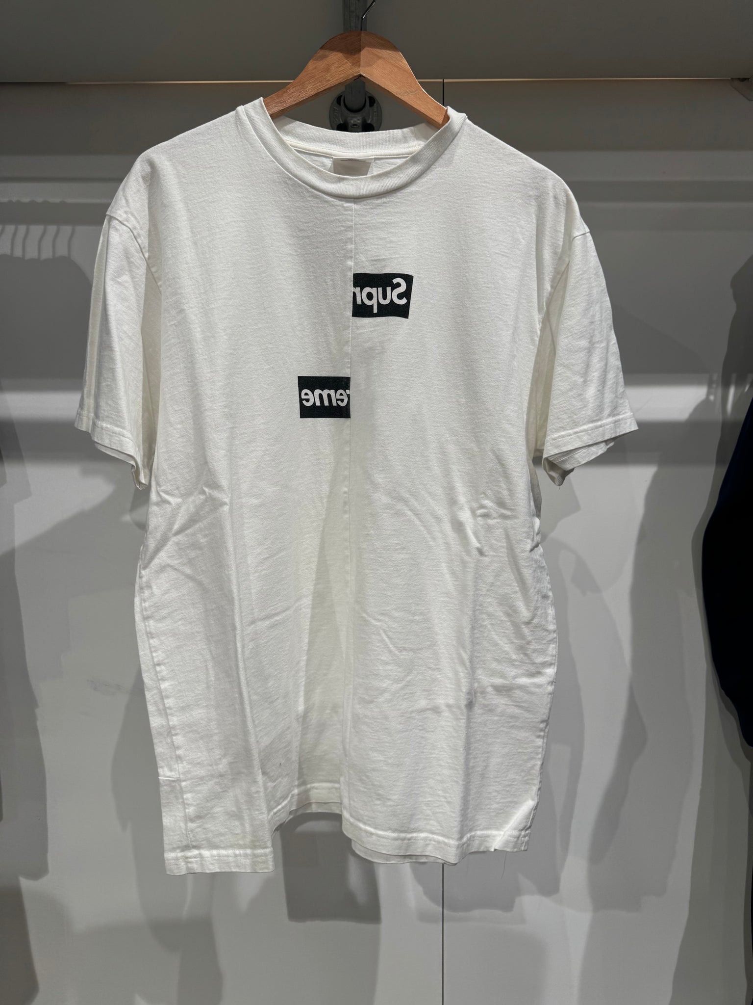 Supreme CDG Split Box Logo T Shirt White (Size XL)