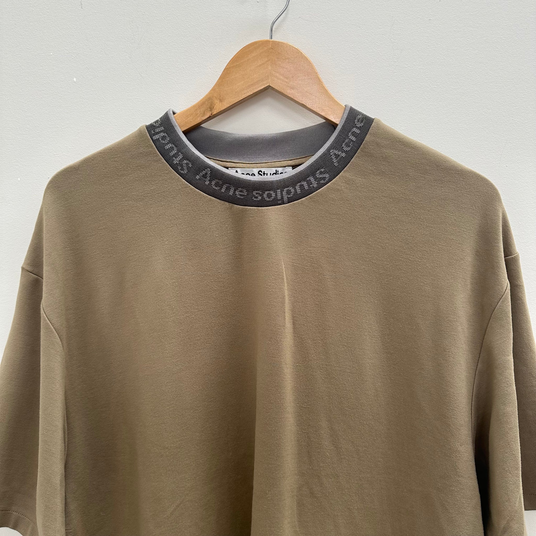 Acne Studios Collar Logo Brown T-Shirt (Size L)