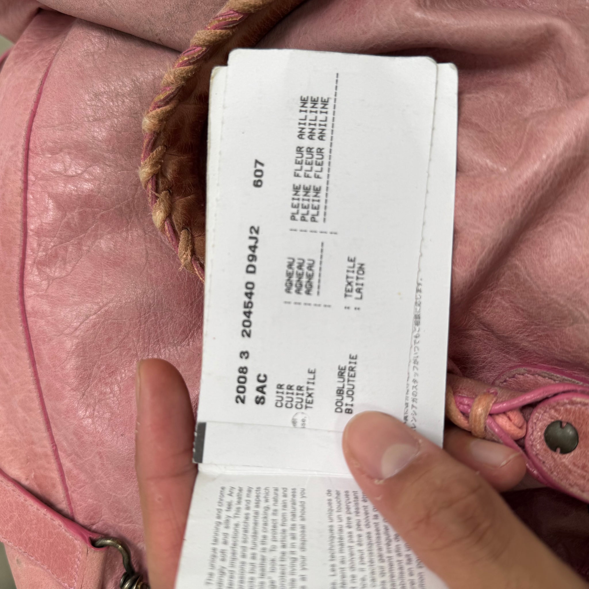 Balenciaga Pink Leather City Bag