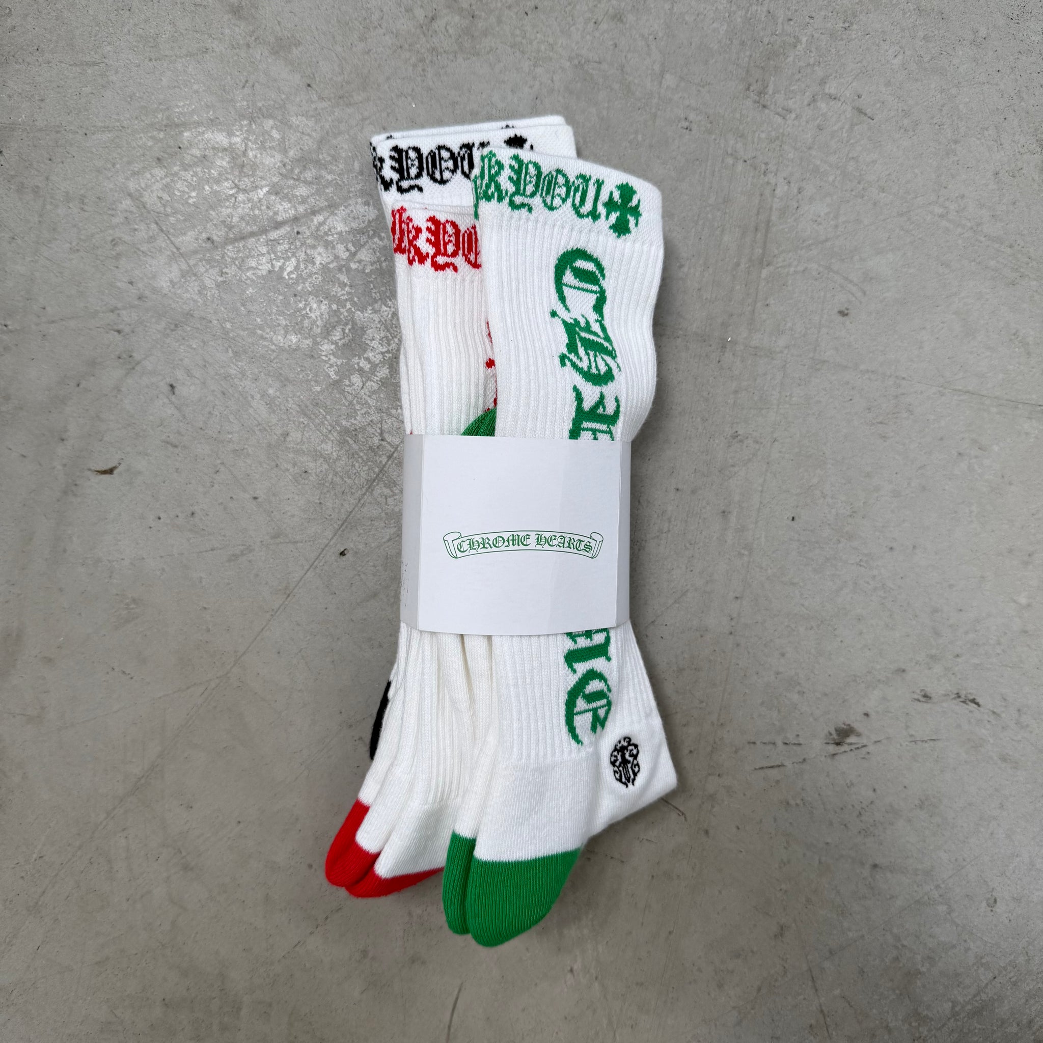 Chrome Hearts 3-Pack Socks (White)