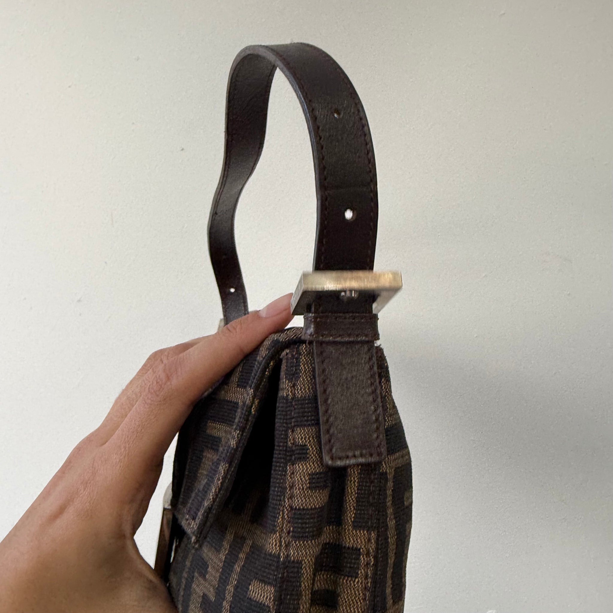 Fendi Zucca Print Baguette Bag