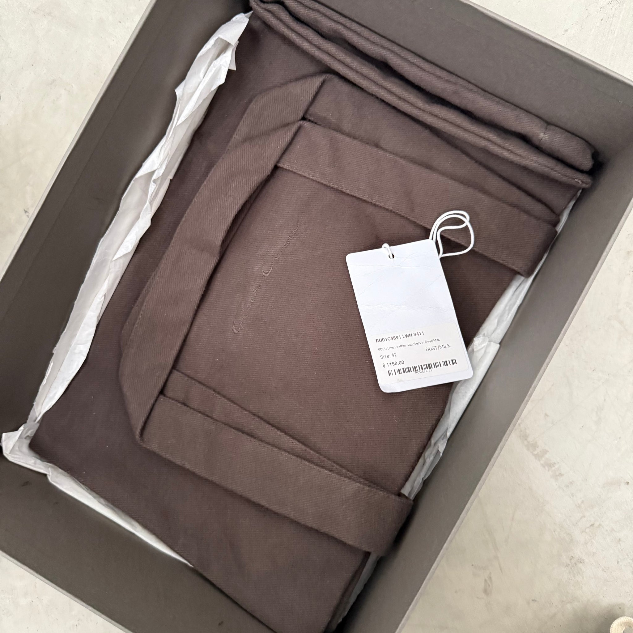 Rick Owens Ramone EDFU Low Brown (Size 42/ US9)