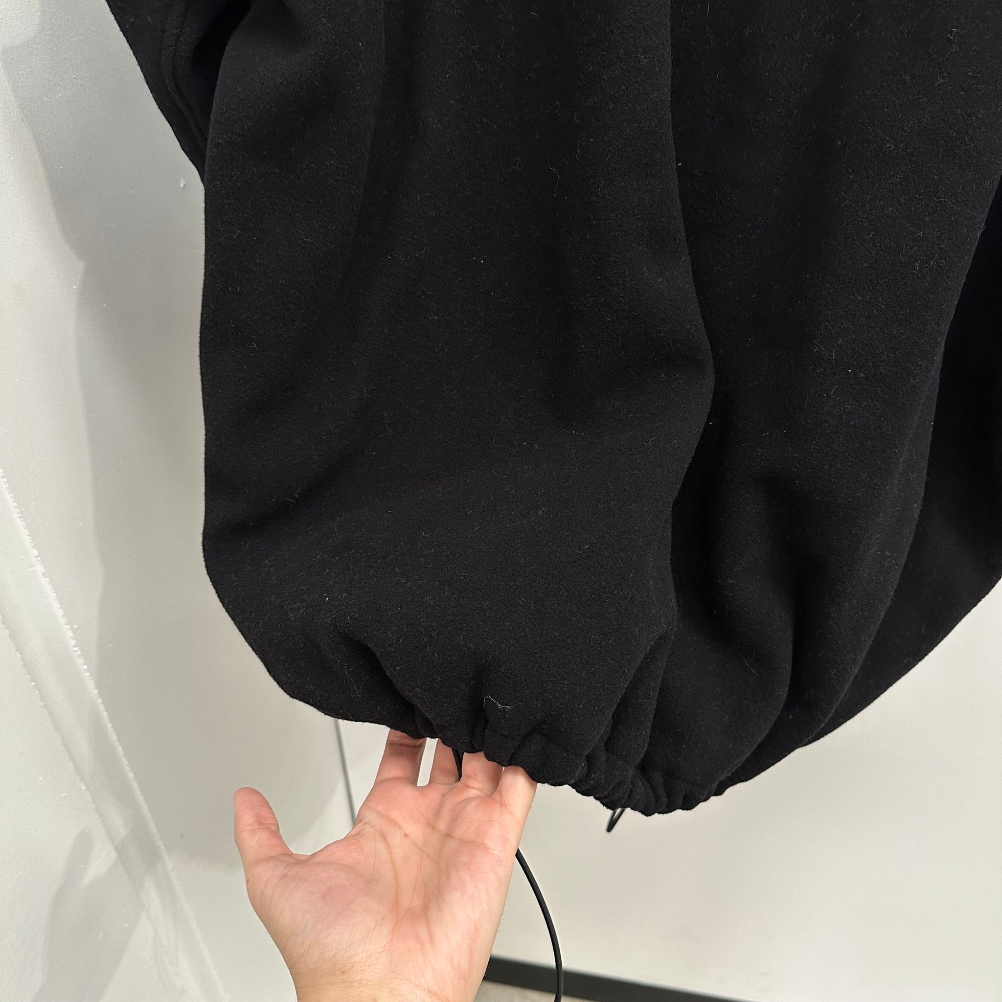 Balenciaga Wool Logo Padded Black Jacket (fits XL+)