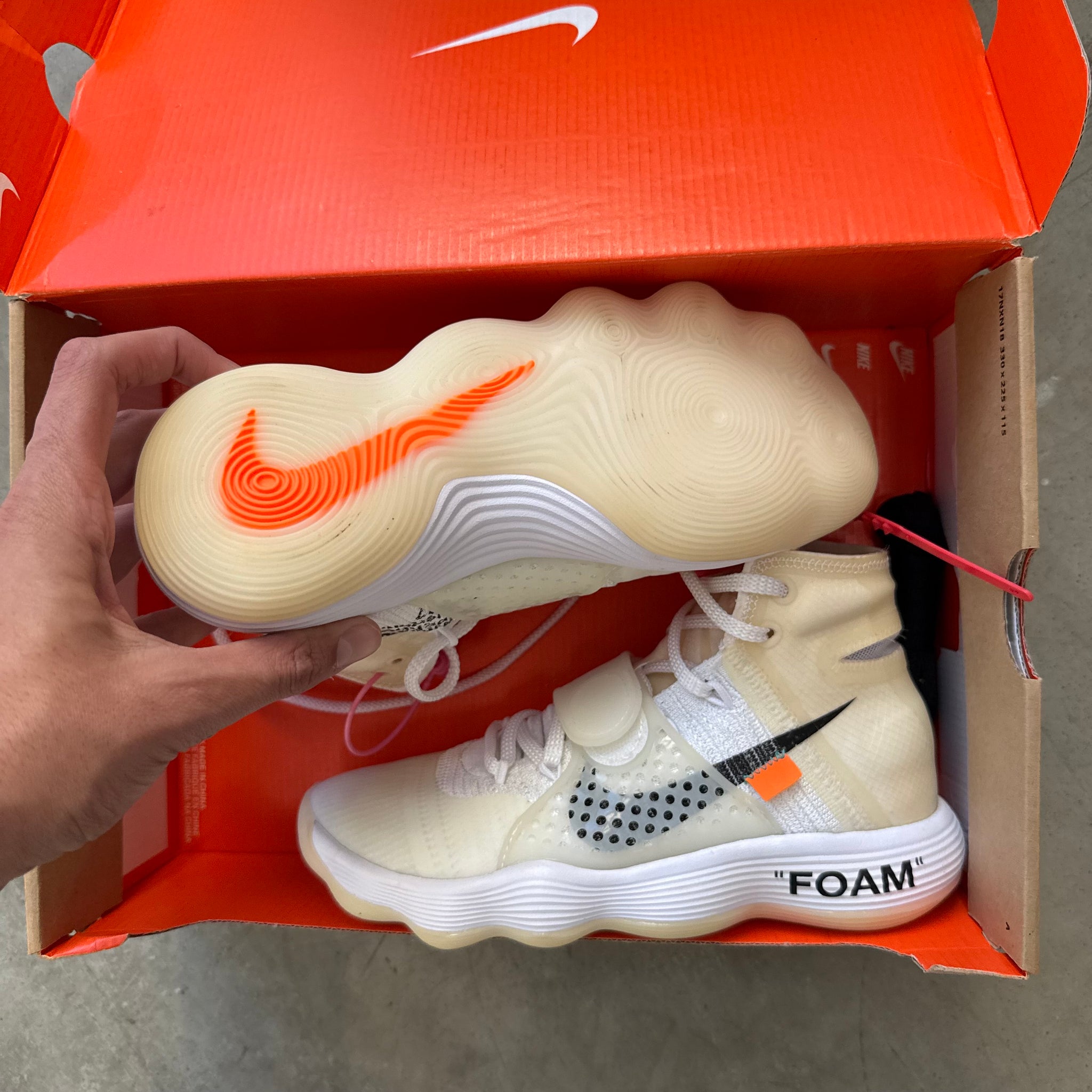 Nike React Hyperdunk 2017 Flyknit Off-White (US5)