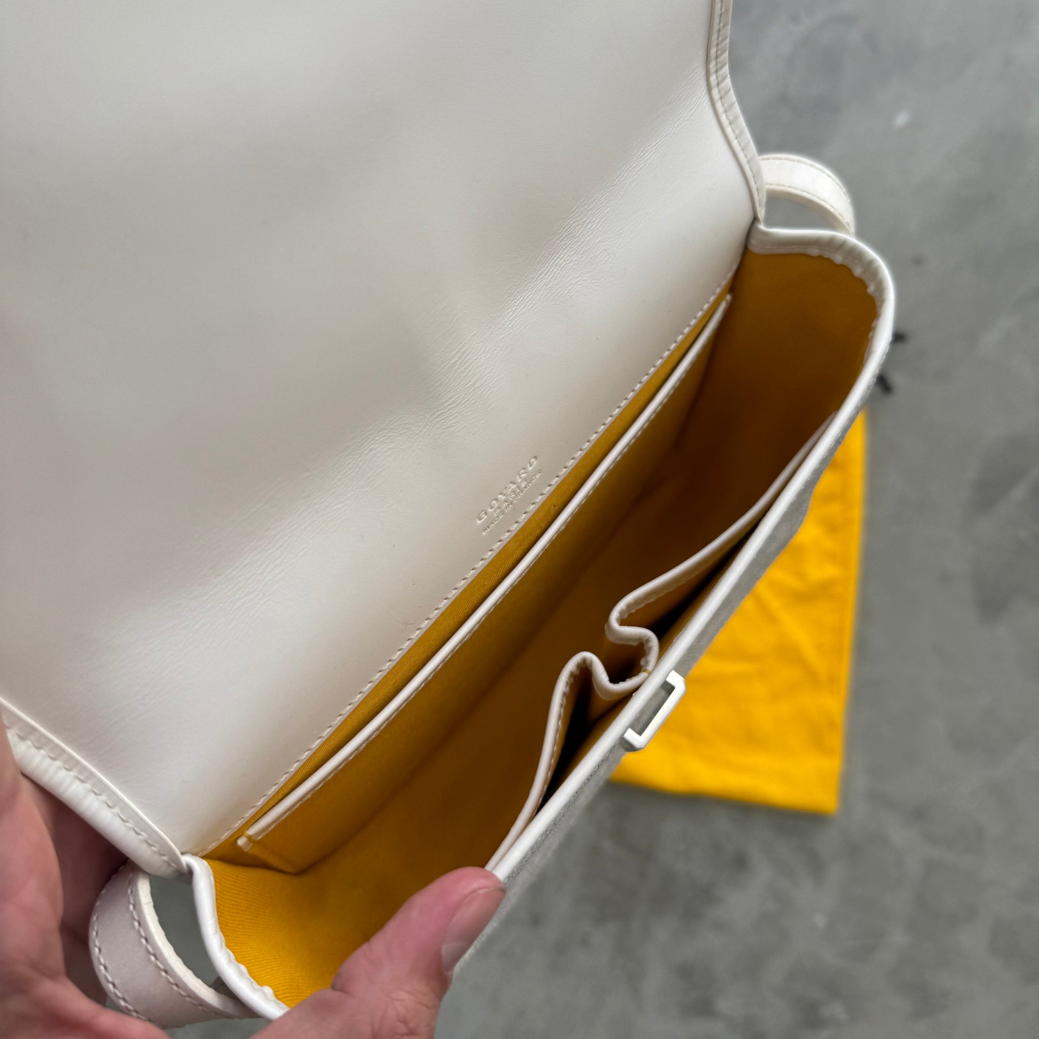 Goyard Belvedere PM Messenger Bag White