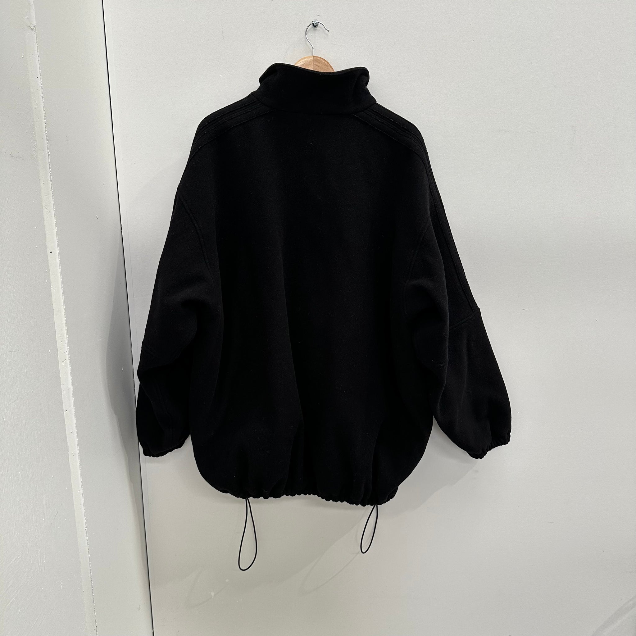 Balenciaga Wool Logo Padded Black Jacket (fits XL+)