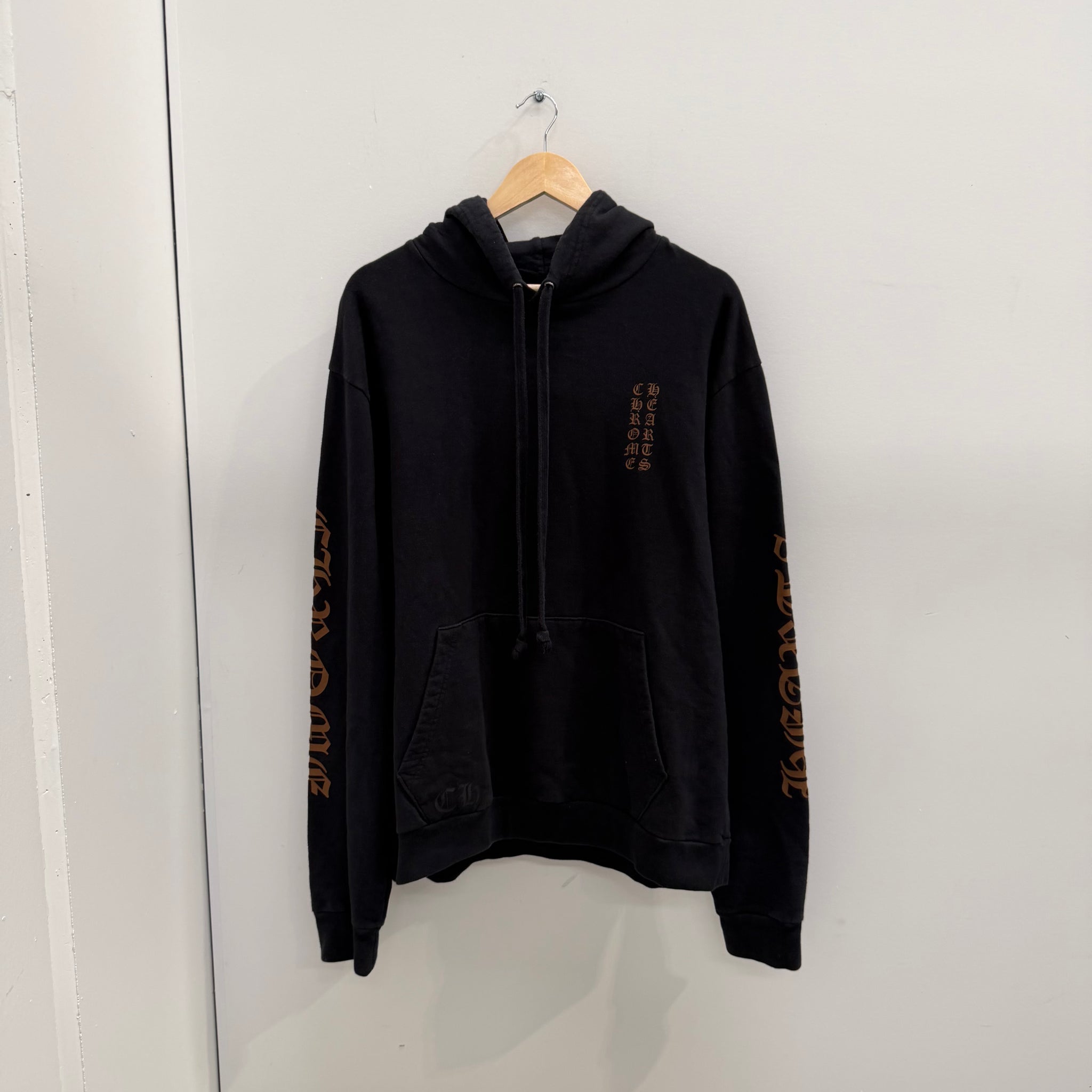 Chrome Hearts Vertical Logo Hoodie Black/Brown (Size M)