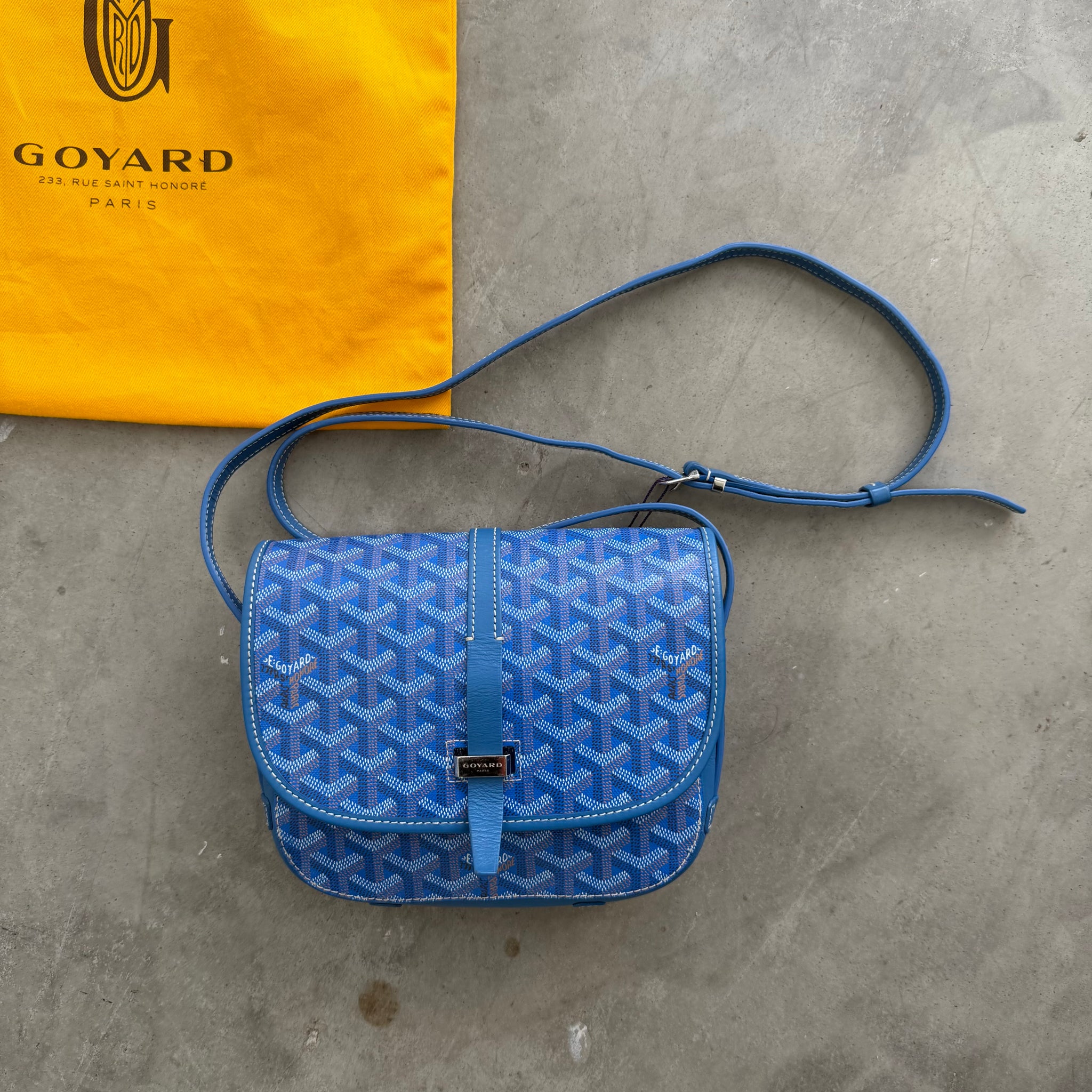 Goyard Belvedere PM Messenger Bag Sky Blue