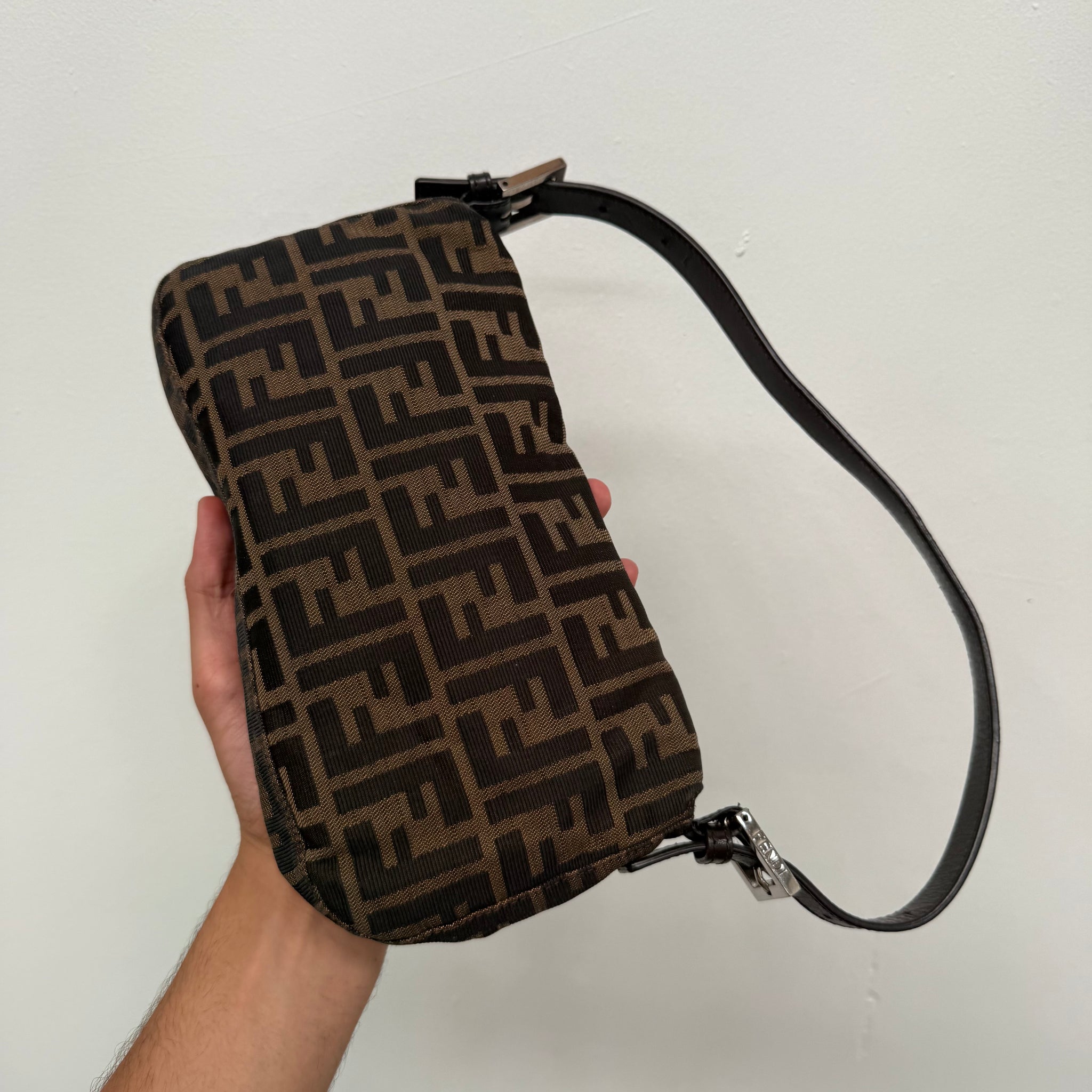 Fendi Zucca Print Baguette Bag