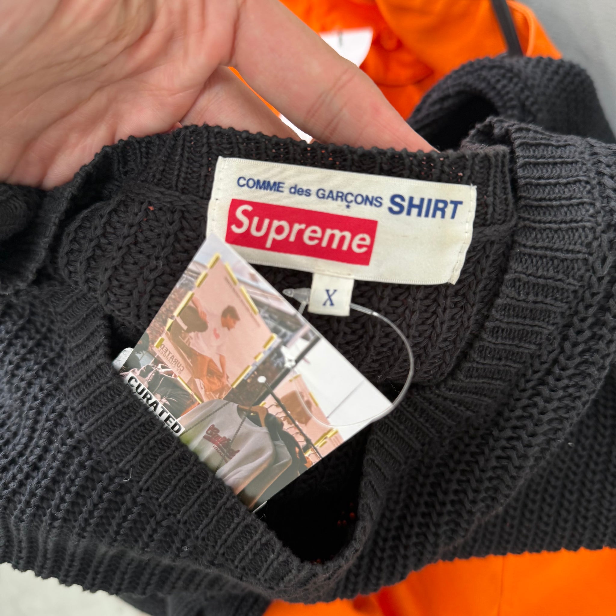 Supreme x Comme des Garcons SHIRT Black Knit Sweater (Size XL)