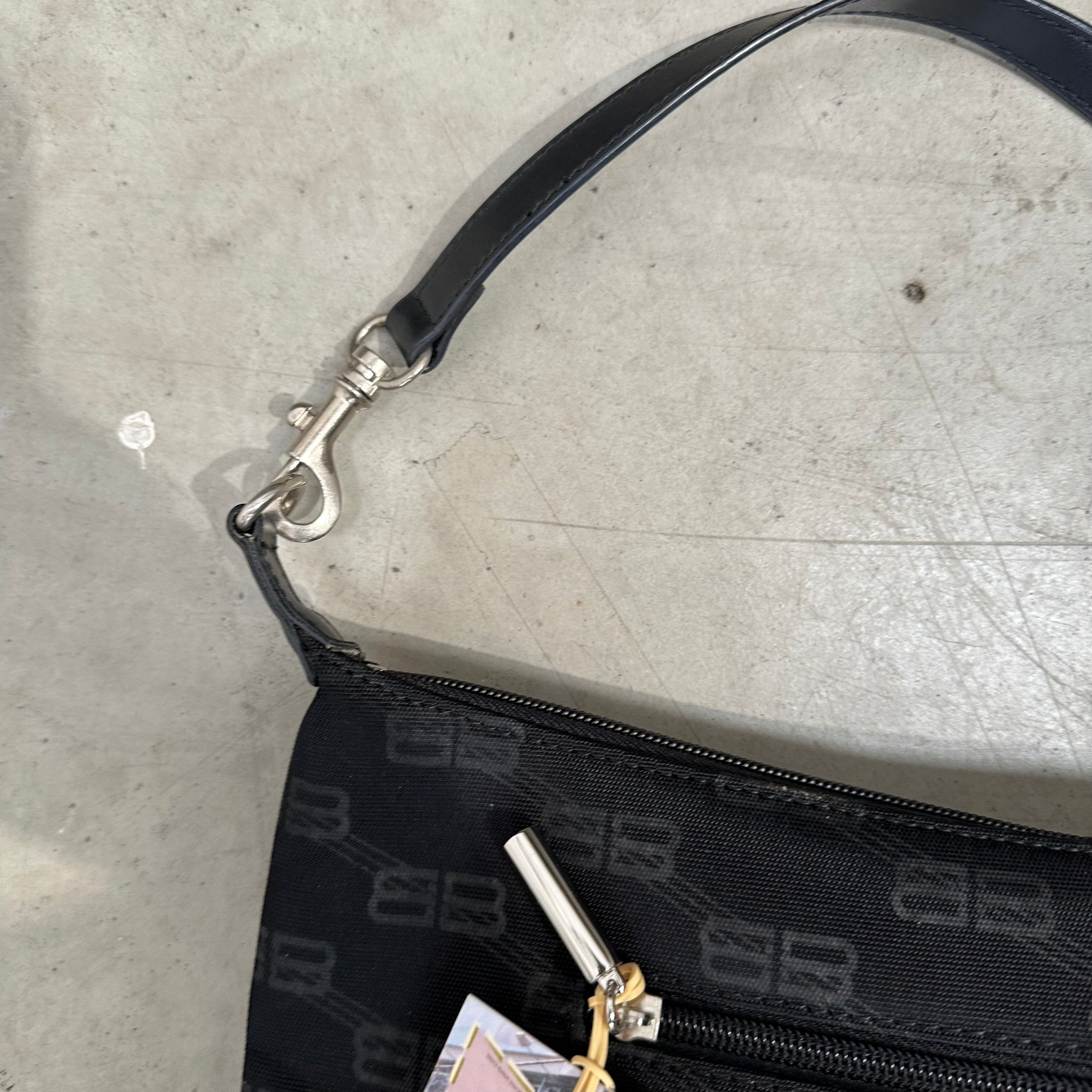 Balenciaga BB Print Shoulder Bag Black