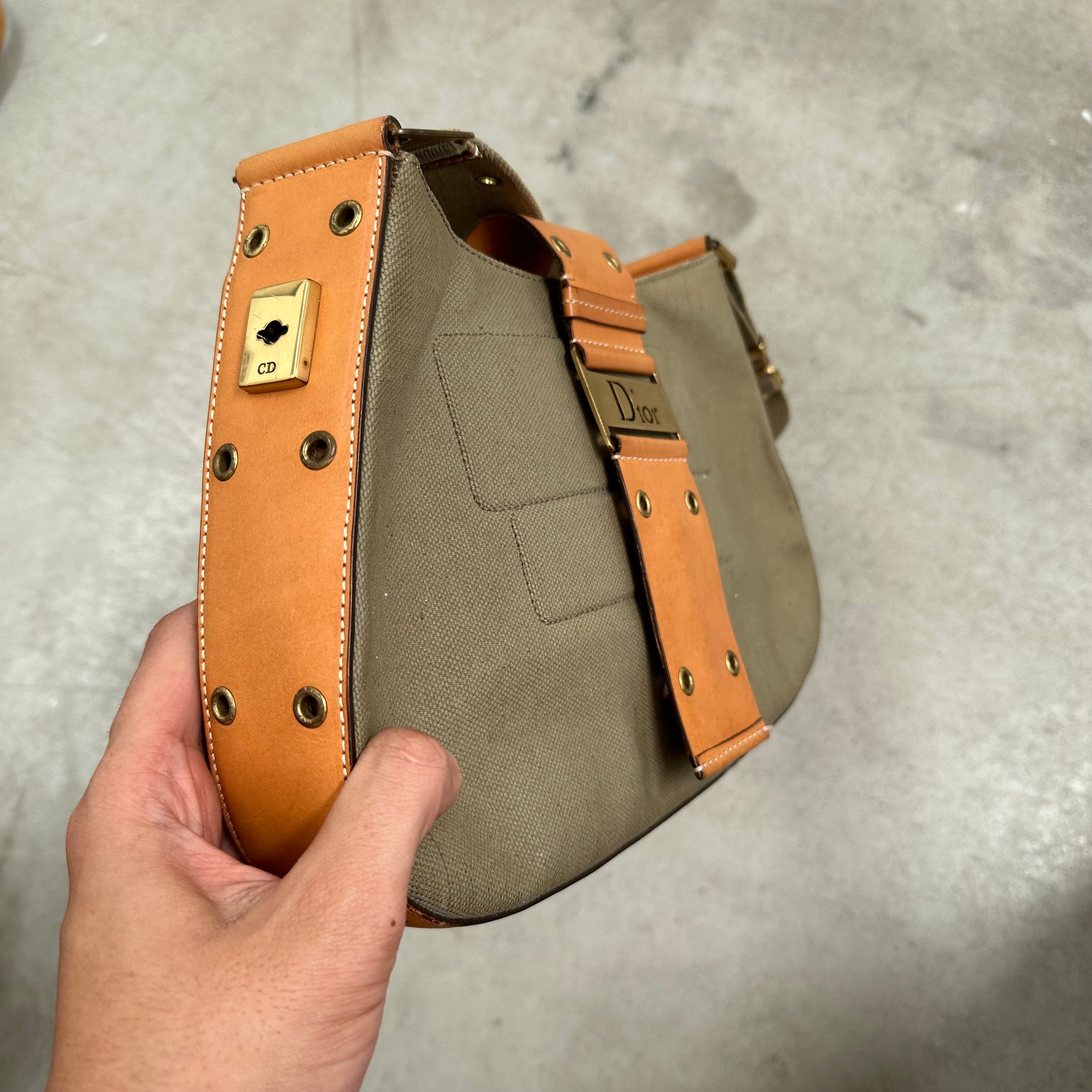 Christian Dior Green Street Chic Large Columbus Bag