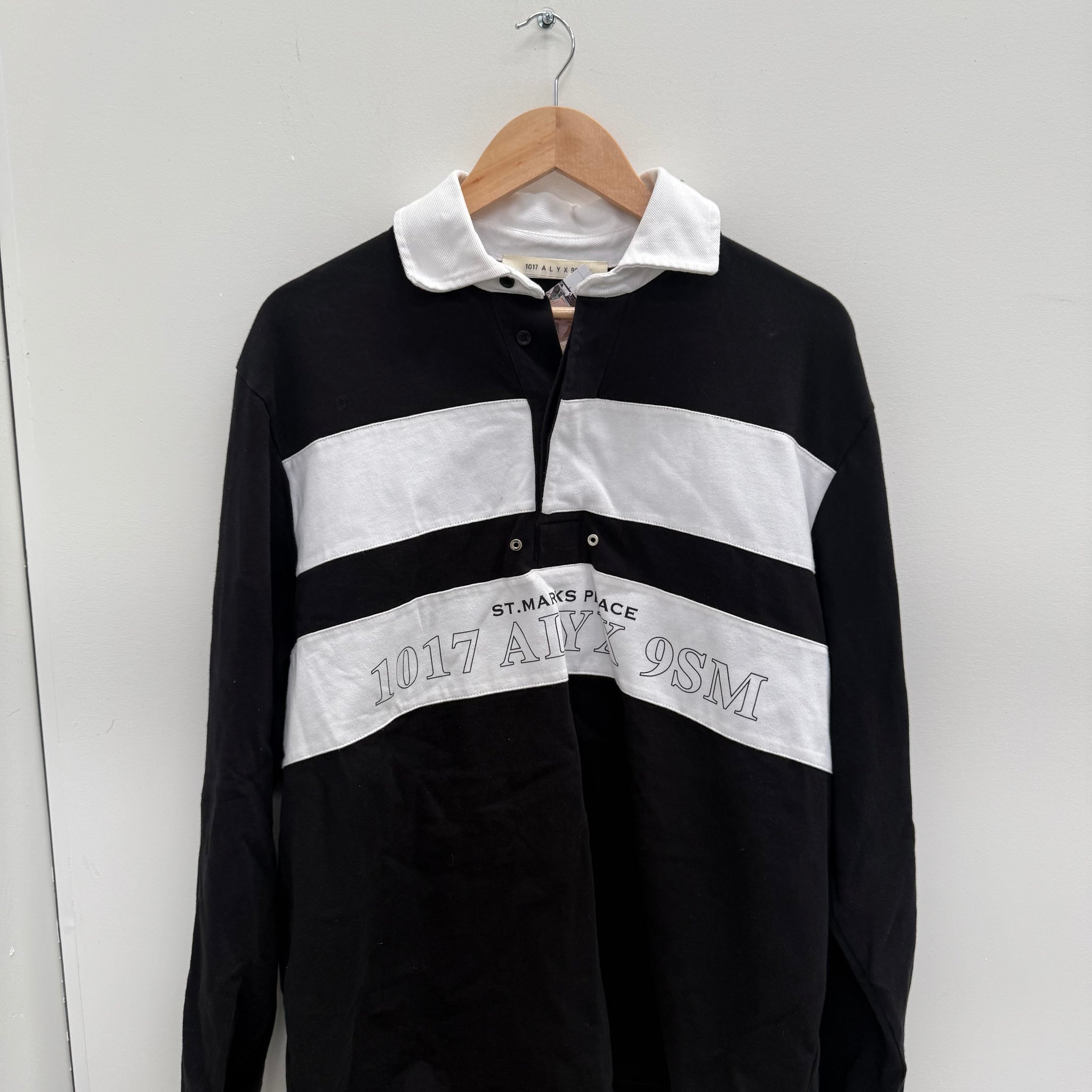 1017 ALYX 9SM Striped Cotton Jersey Rugby Shirt (Size M)