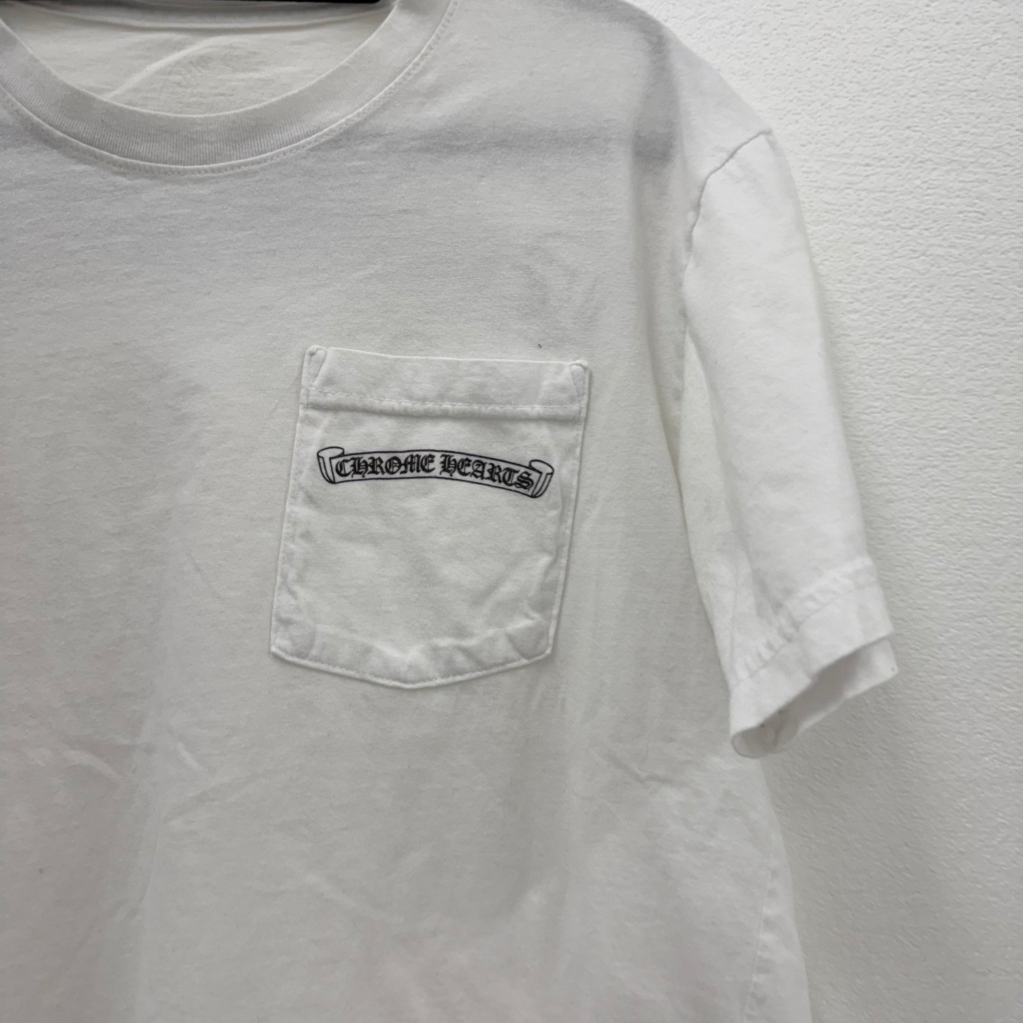 Chrome Hearts Scroll Logo Tee White Size M