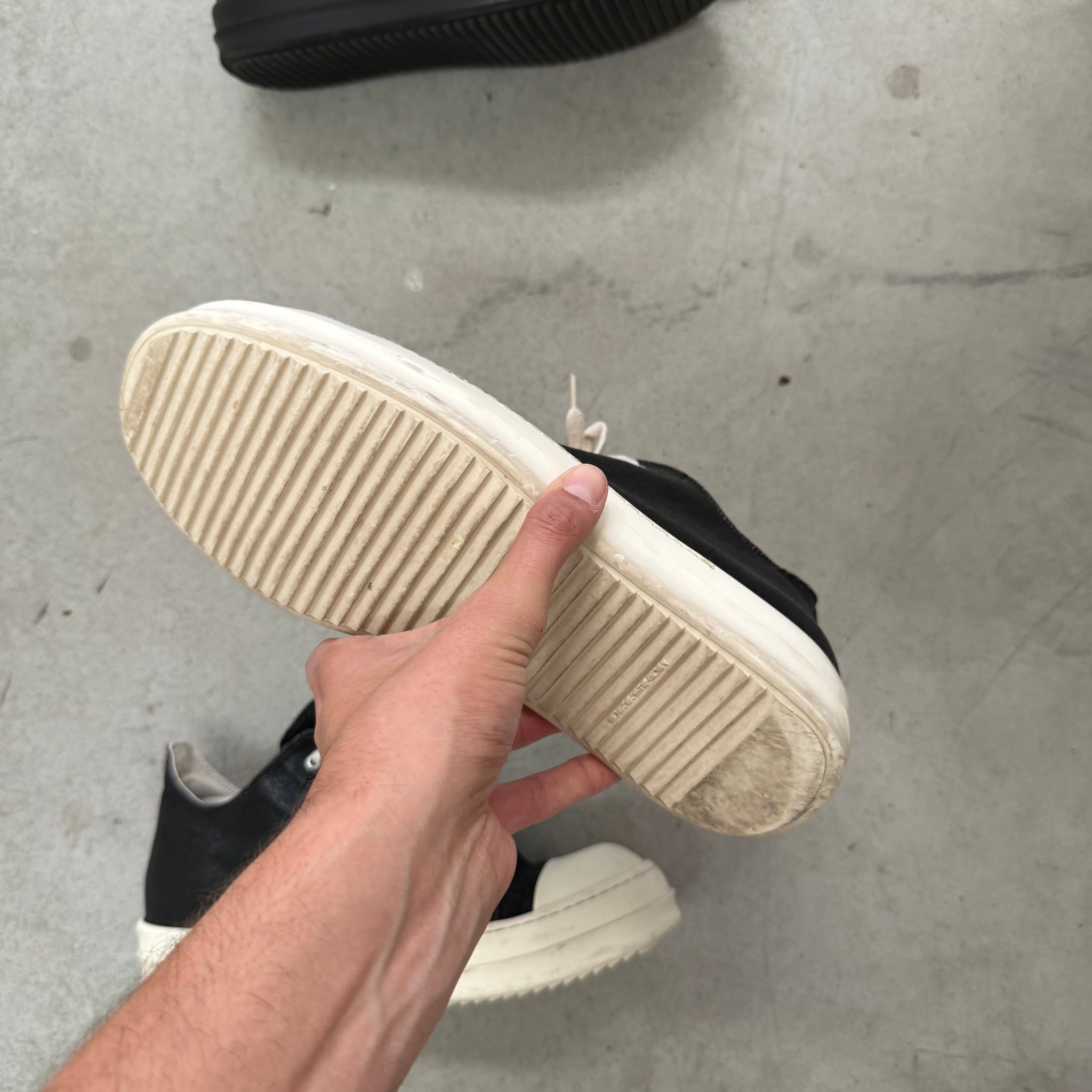 Rick Owens DRKSHDW Ramones Denim Low Sneakers (EU45)