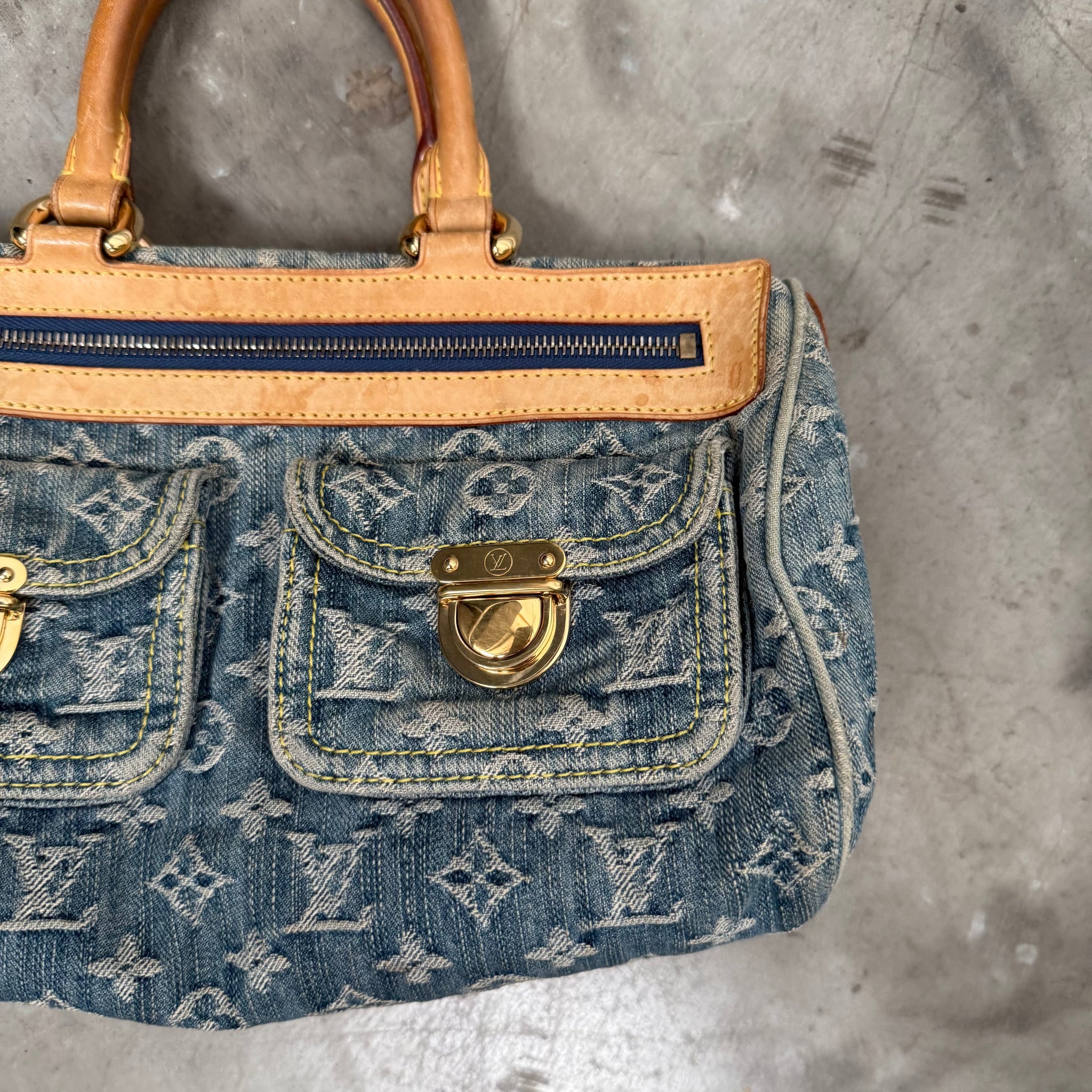 Louis Vuitton Monogram Denim Neo Speedy Blue