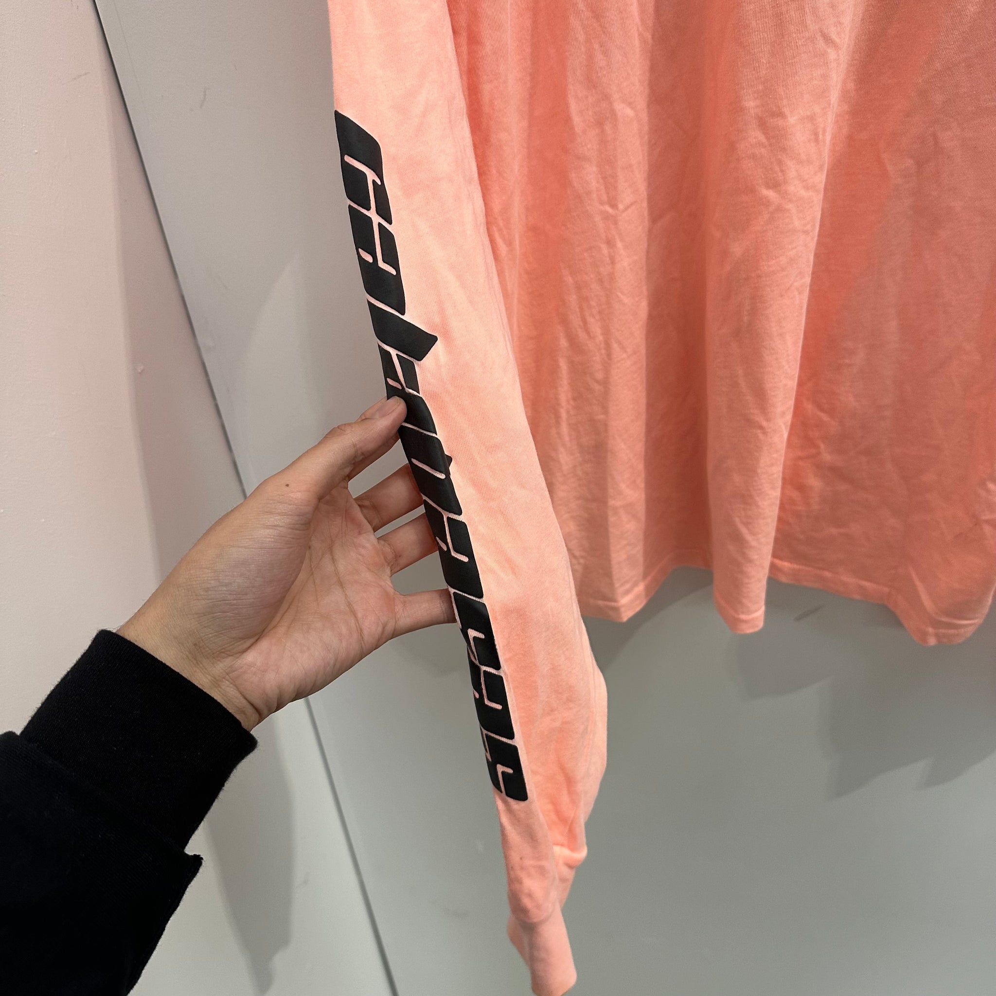 Yeezy Calabasas Neon Orange Long Sleeve Tshirt (Size M)