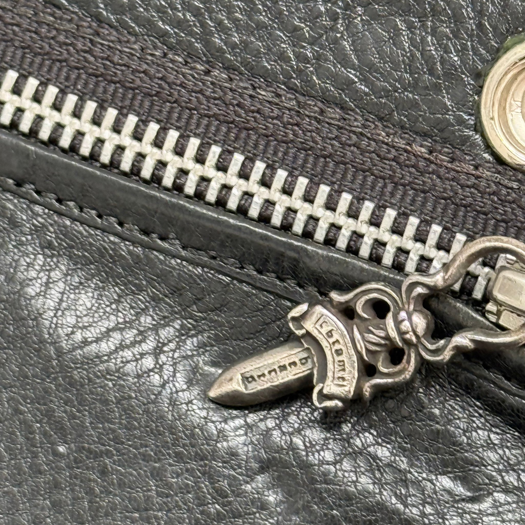 Chrome Hearts Double Button Snap Wallet Black