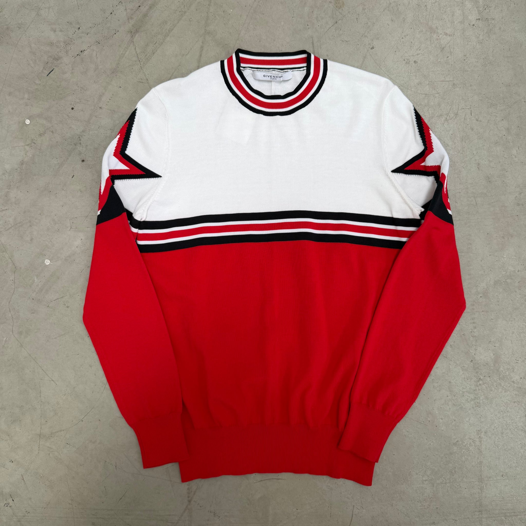 Givenchy SS18 Star and Stripe Knit Crewneck (fits XS-S)