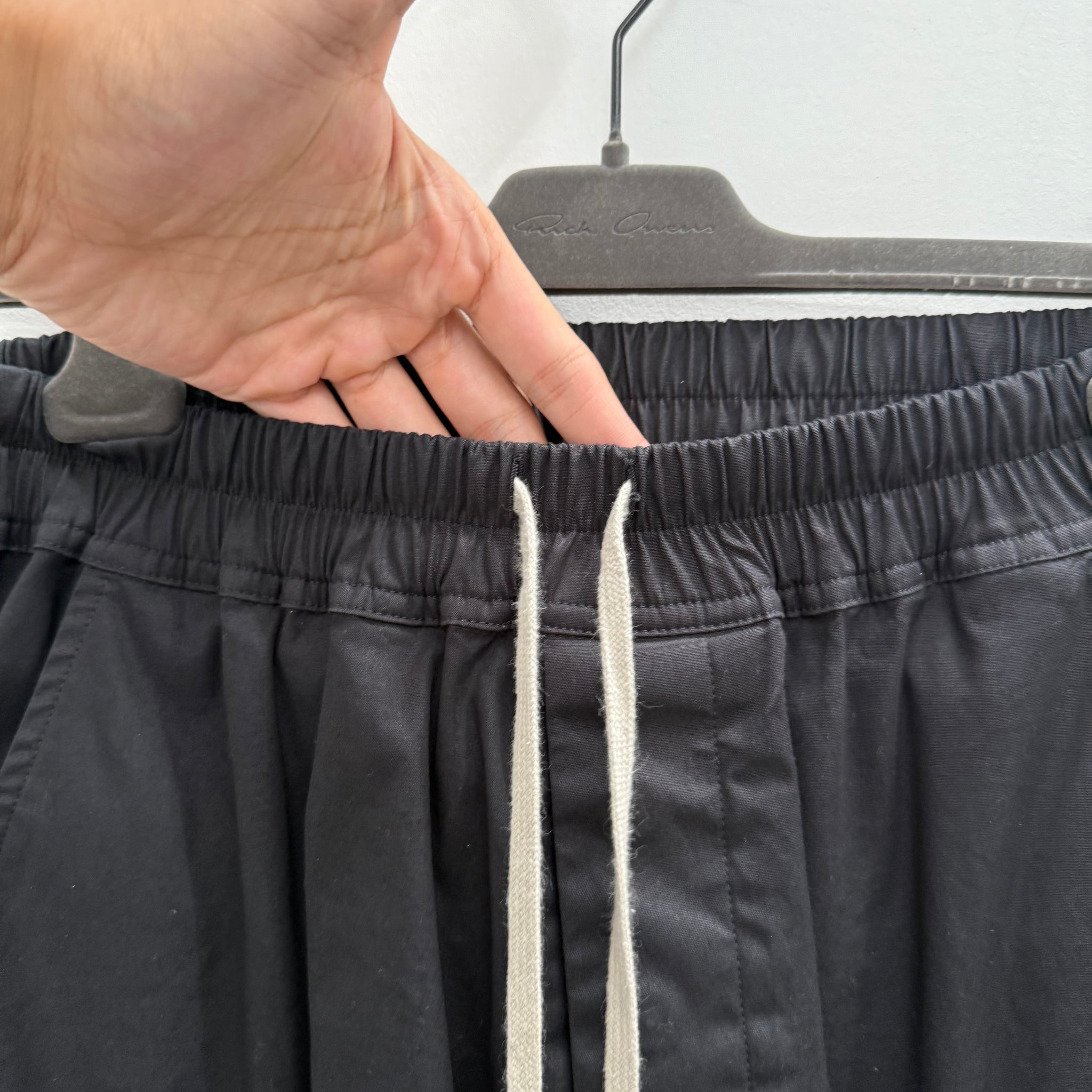 Rick Owens FW22 Black Long Cotton Cargo Pant (Size 46)