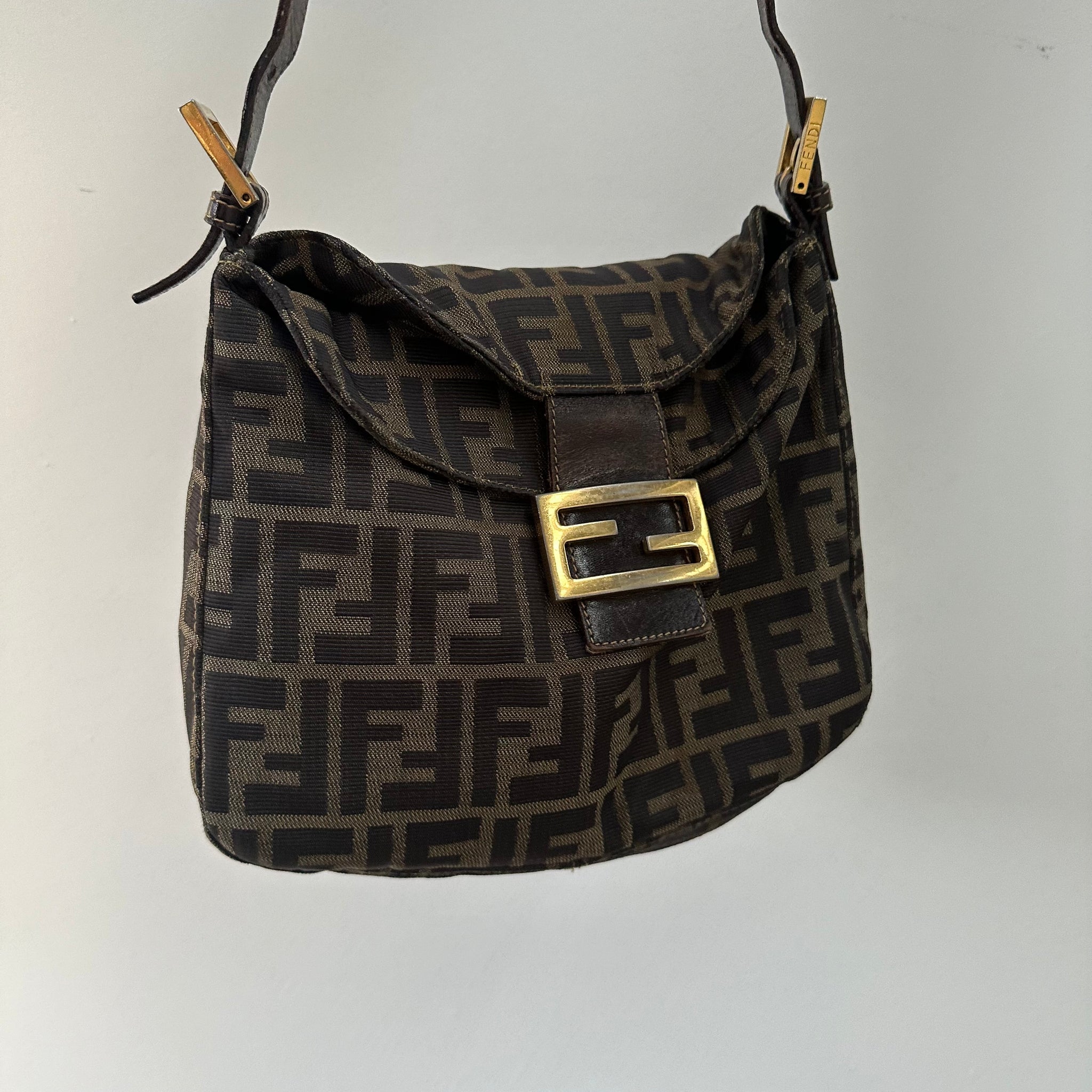 Fendi Zucca Print Mamma Baguette Bag