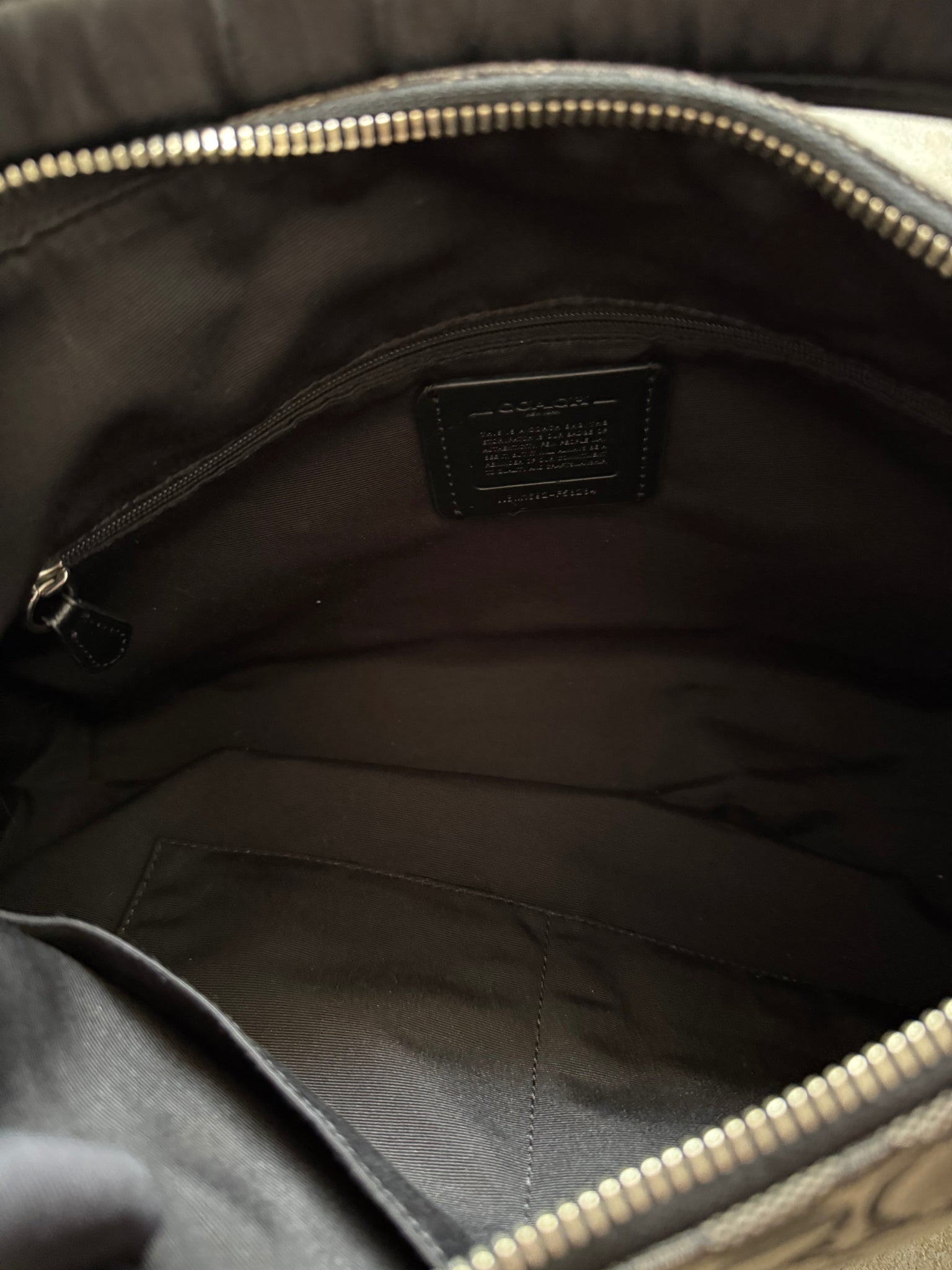 Coach 2Way Signature Hobo Shoulder Bag Black