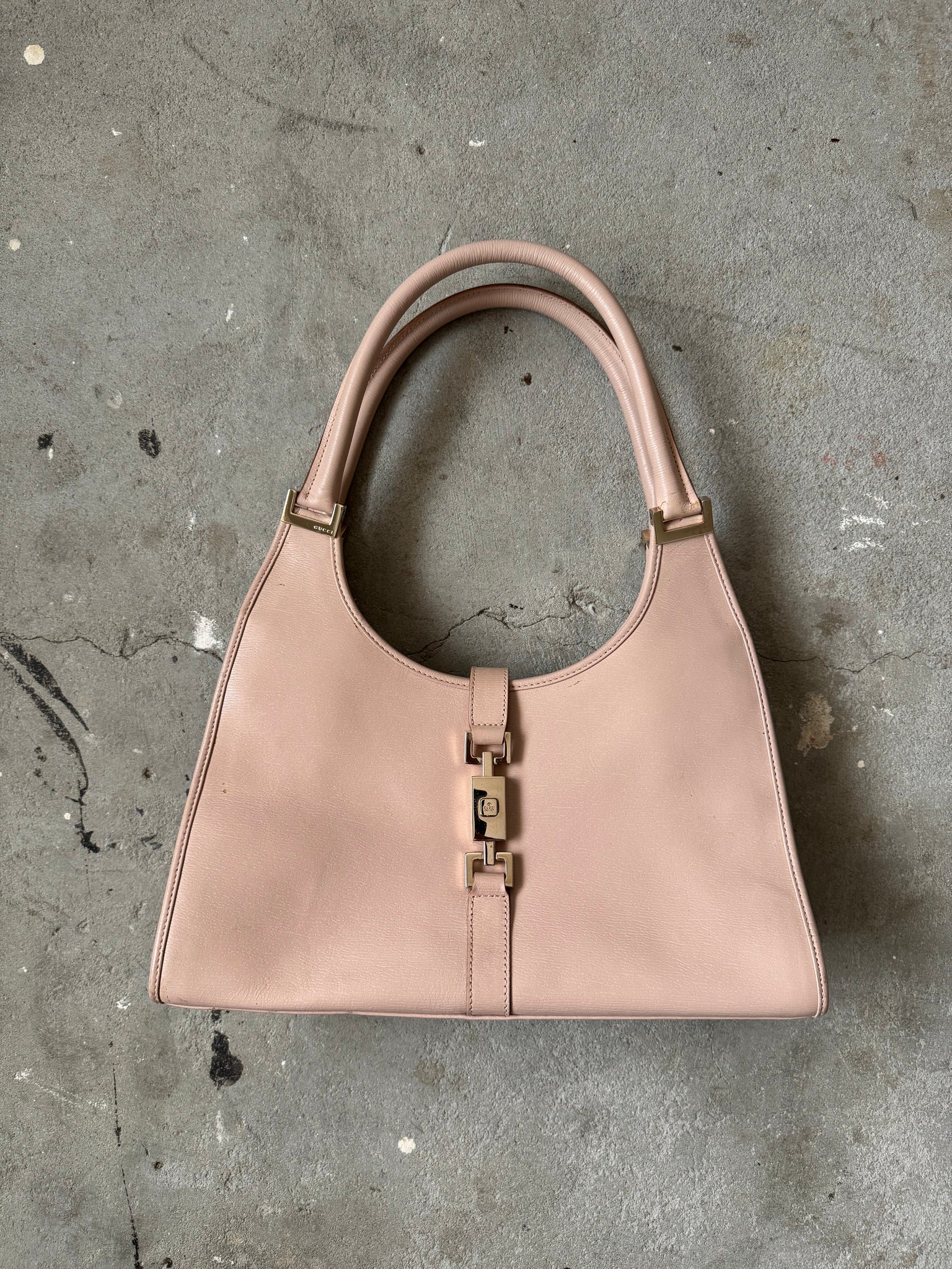 Gucci Jackie Leather Shoulder Bag Pink
