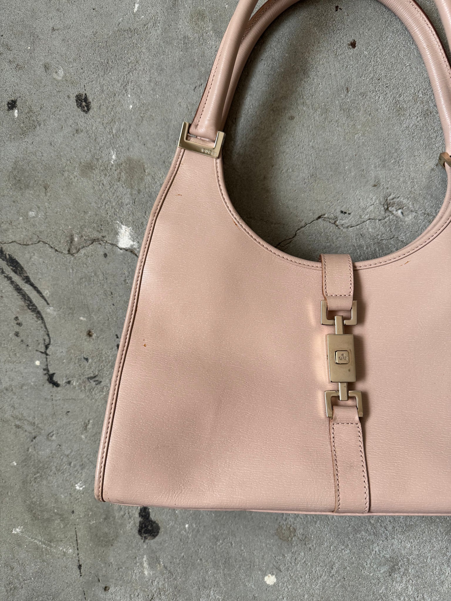 Gucci Jackie Leather Shoulder Bag Pink
