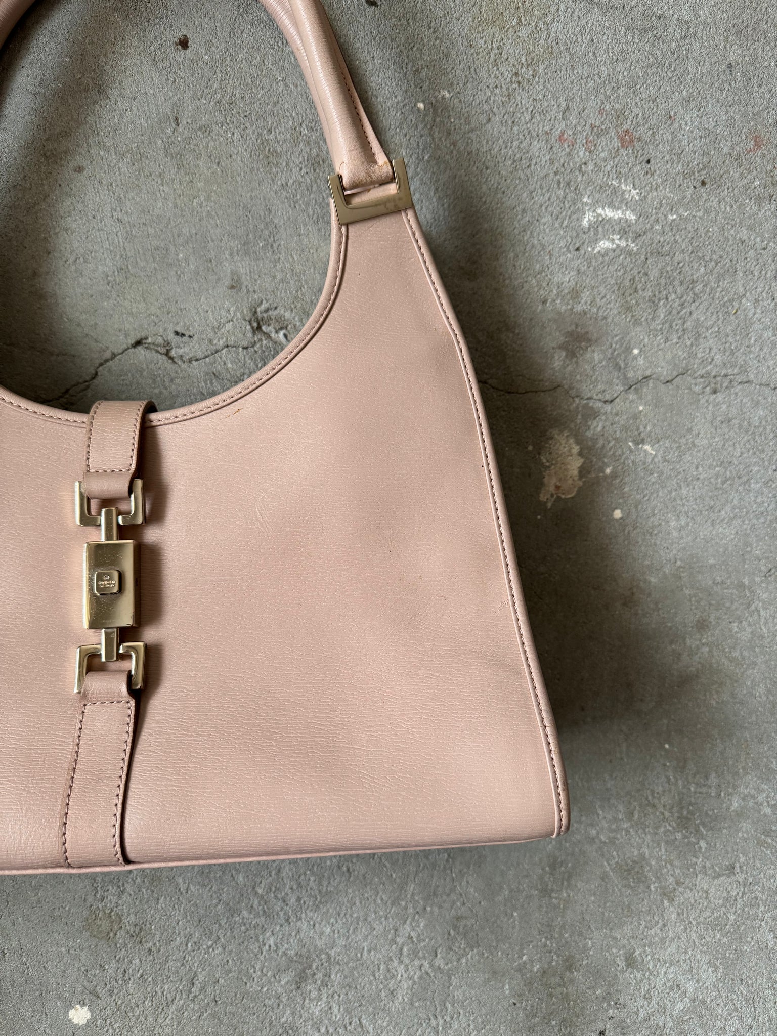 Gucci Jackie Leather Shoulder Bag Pink