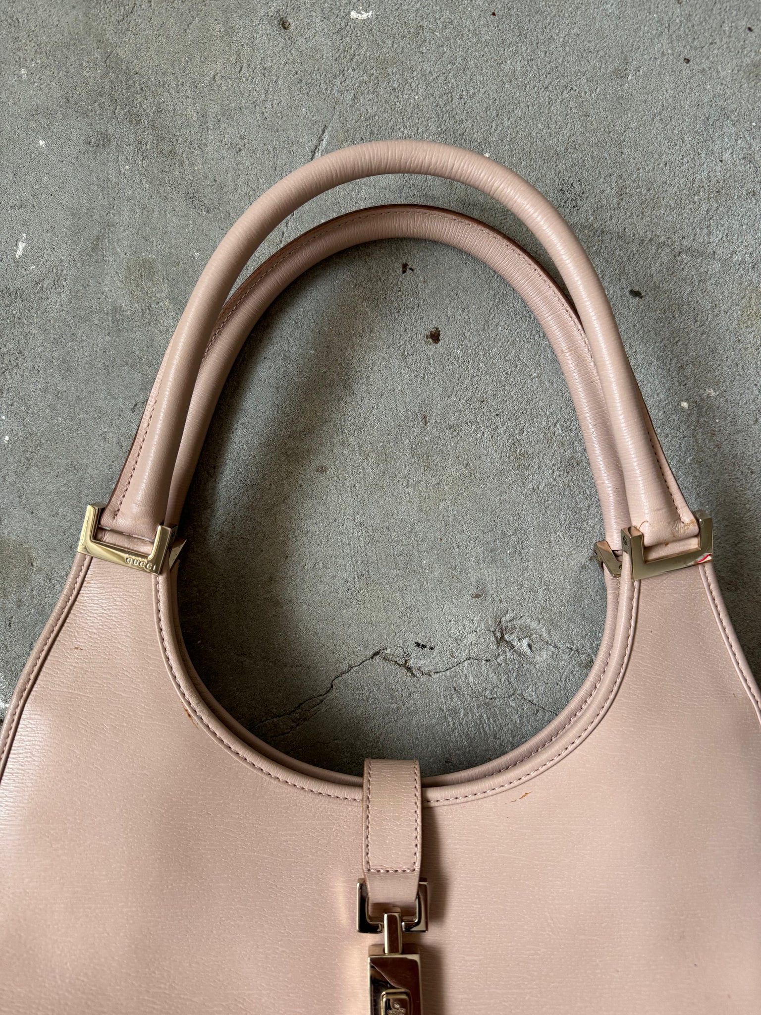 Gucci Jackie Leather Shoulder Bag Pink