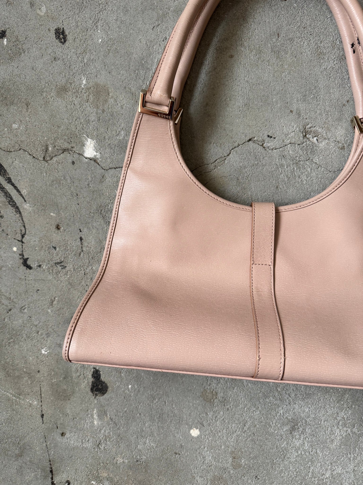 Gucci Jackie Leather Shoulder Bag Pink