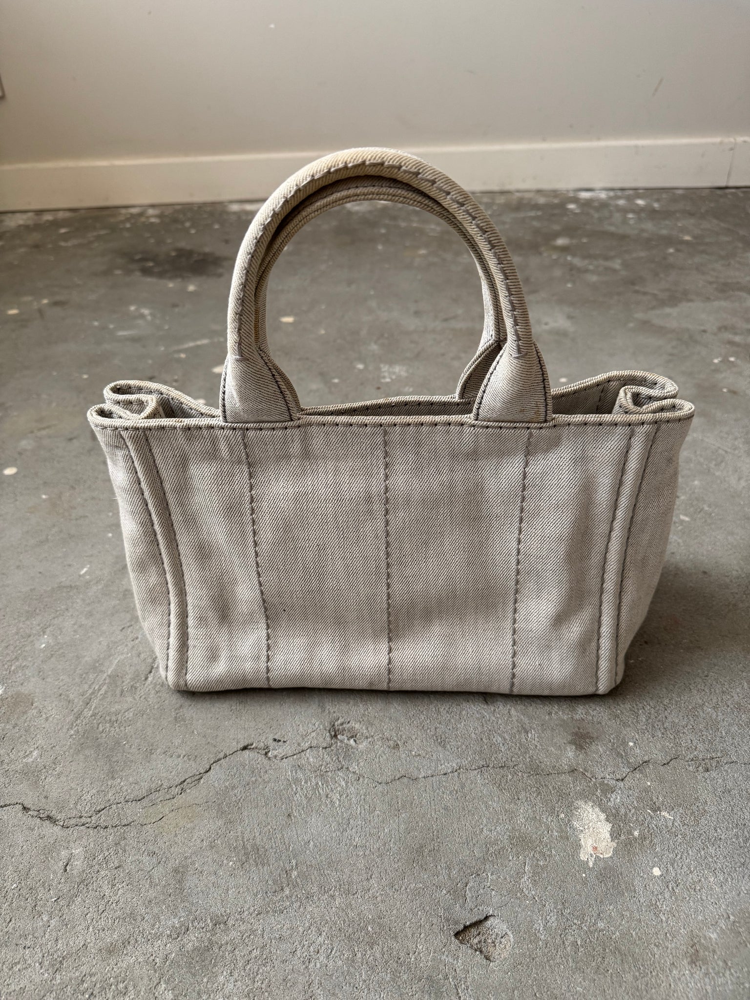 Prada Canapa Tote Bag Grey