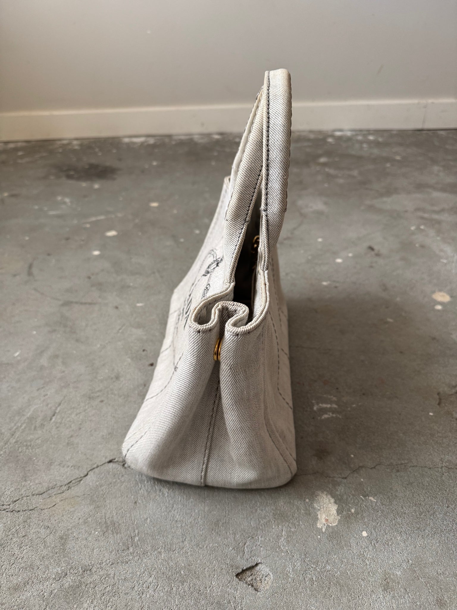 Prada Canapa Tote Bag Grey