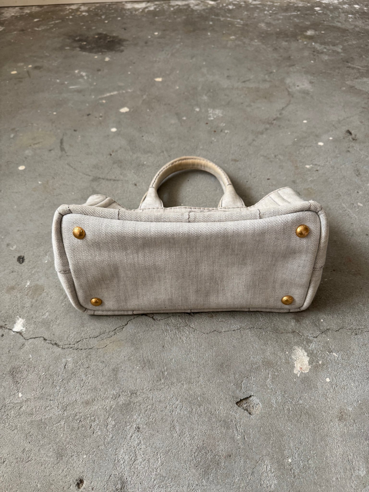 Prada Canapa Tote Bag Grey