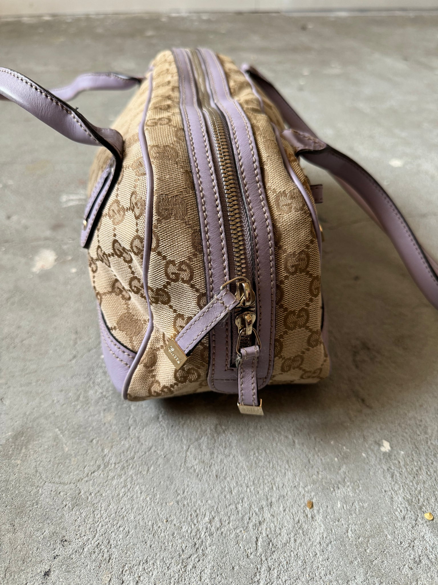 Gucci GG Canvas Princy Shoulder Bag Purple/Beige
