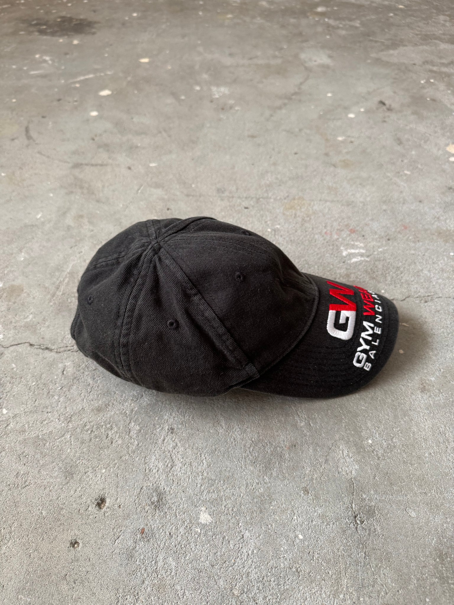 Balenciaga Gym Wear Embroidered Logo Hat Black