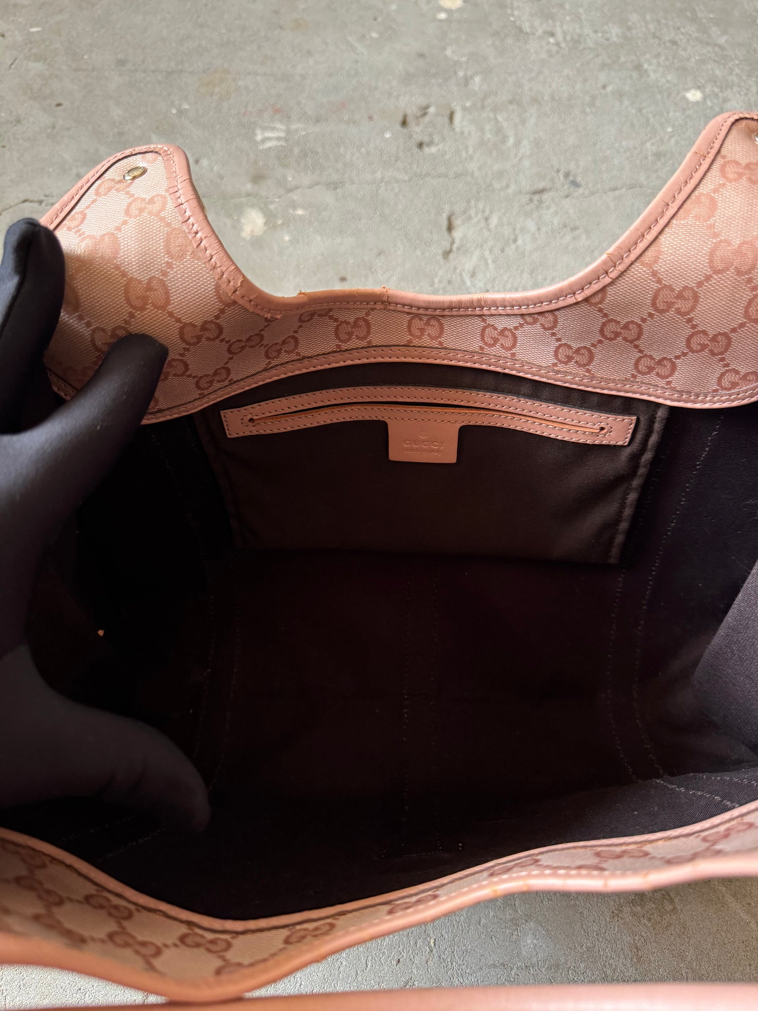 Gucci GG Monogram Jackie Shoulder Bag Pink