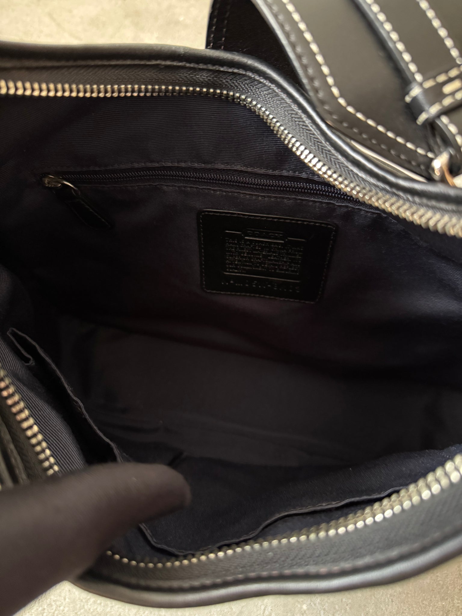 Coach Signature Hamilton Hobo Clip Shoulder Bag Black