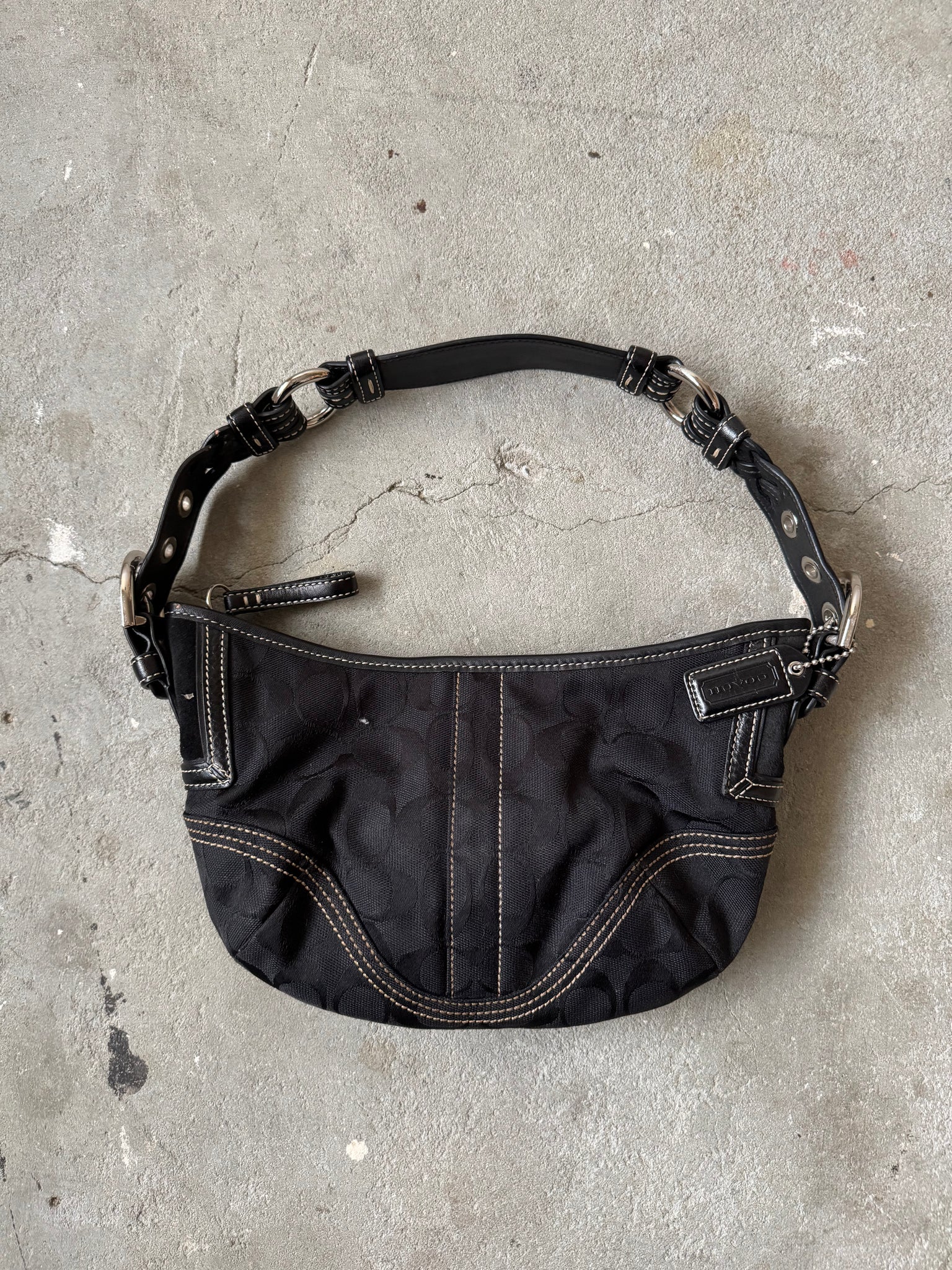 Coach Signature Mini Soho Shoulder Bag Black
