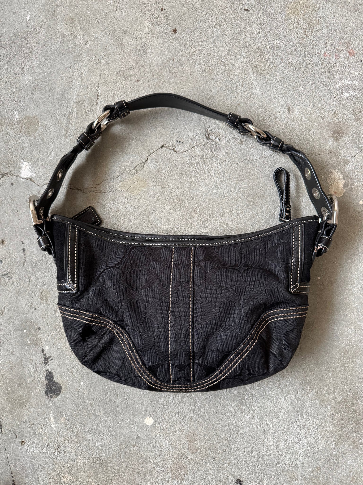 Coach Signature Mini Soho Shoulder Bag Black