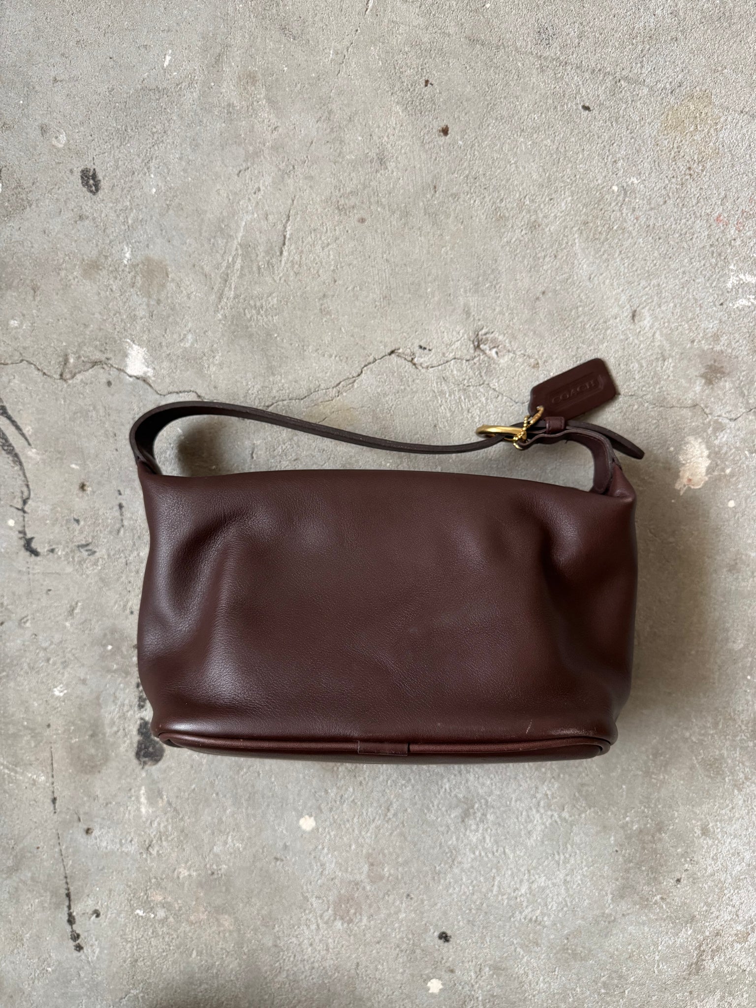 Coach Hobo Leather Shoulder Bag Brown