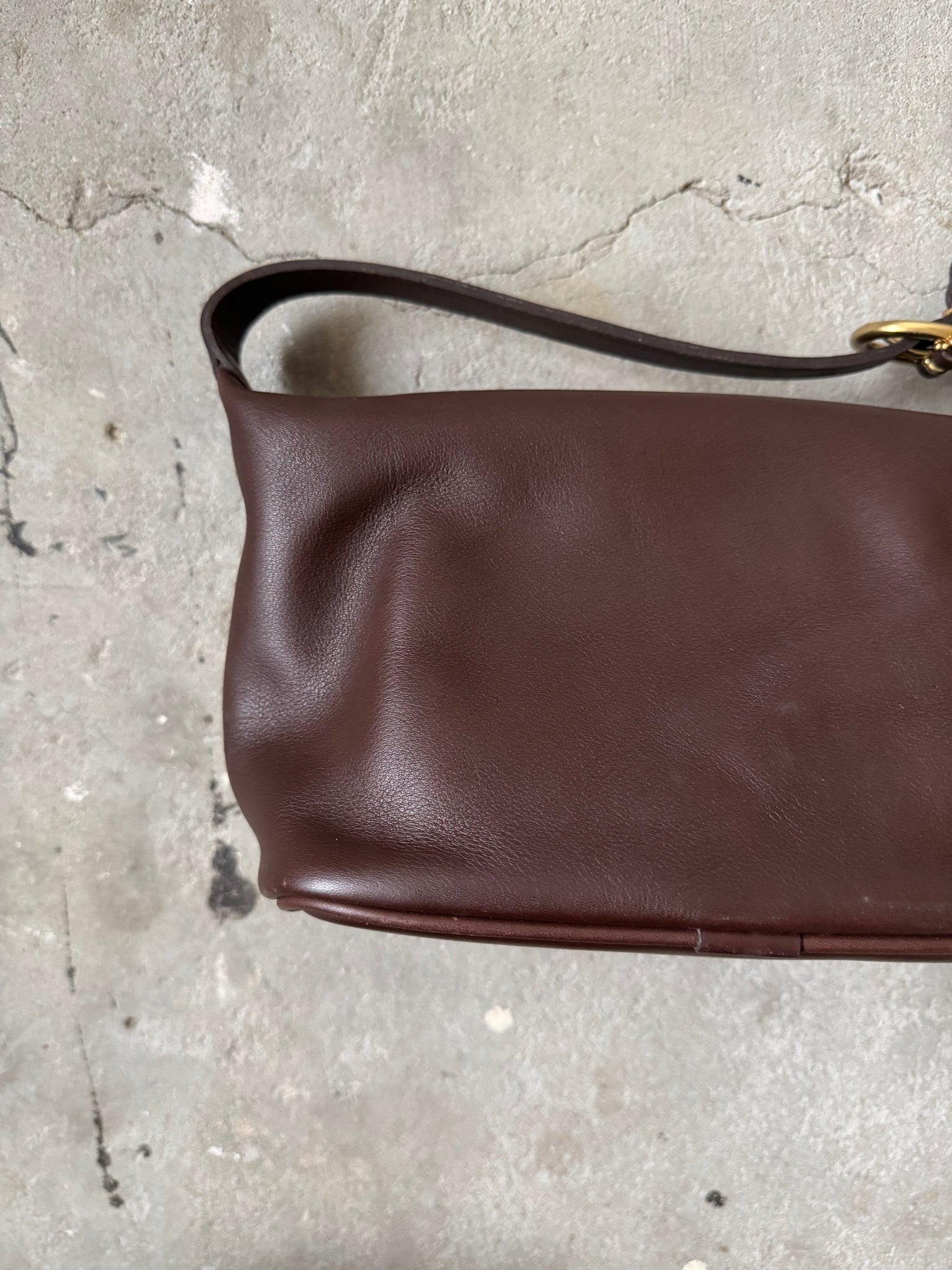 Coach Hobo Leather Shoulder Bag Brown