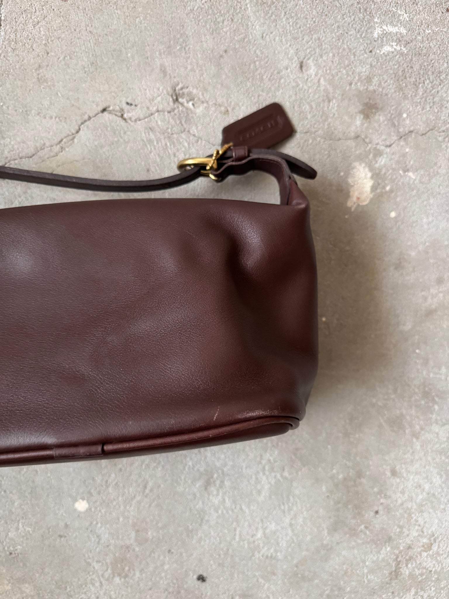 Coach Hobo Leather Shoulder Bag Brown