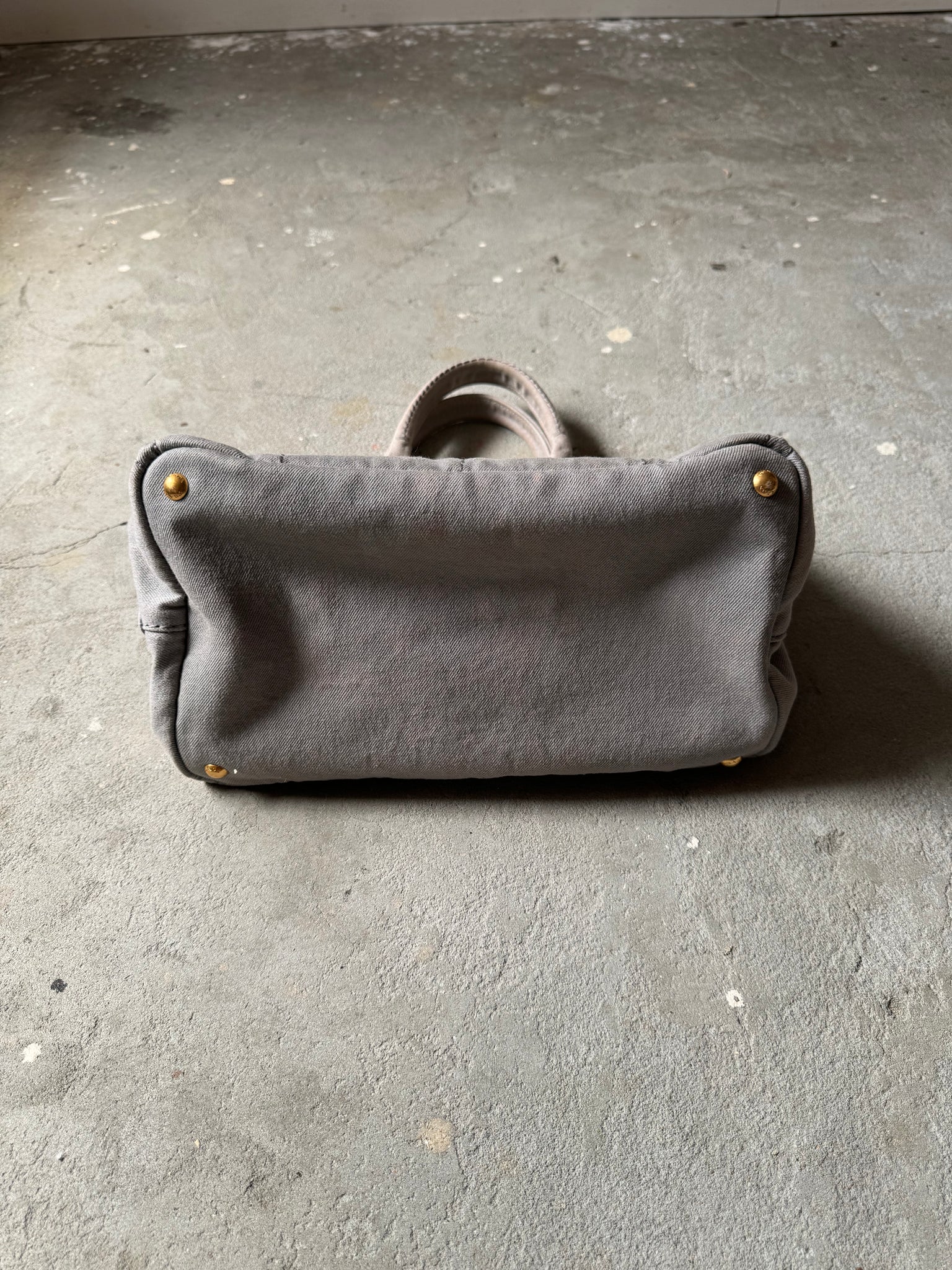 Prada Canapa Tote Bag Grey