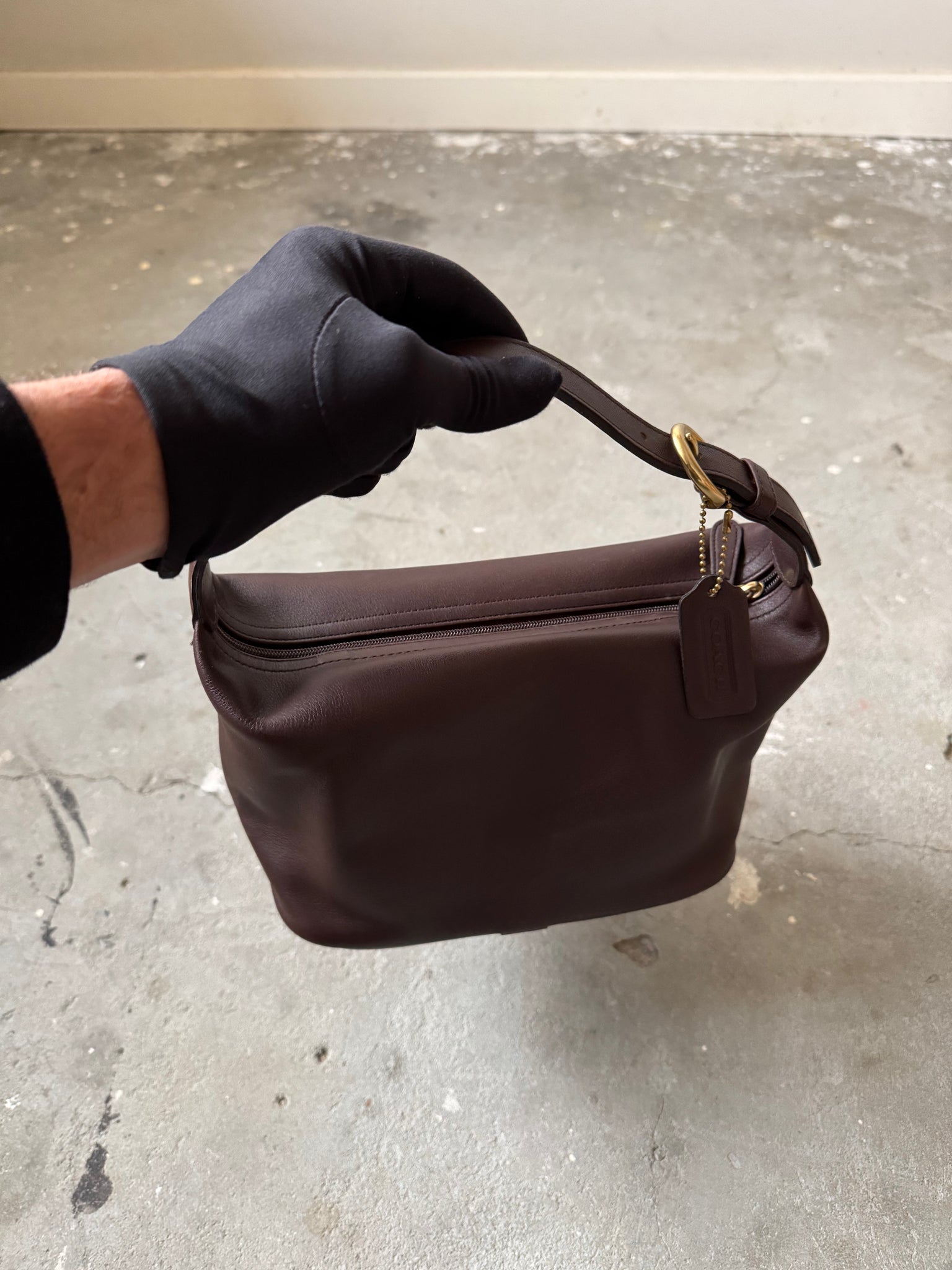 Coach Hobo Leather Shoulder Bag Brown