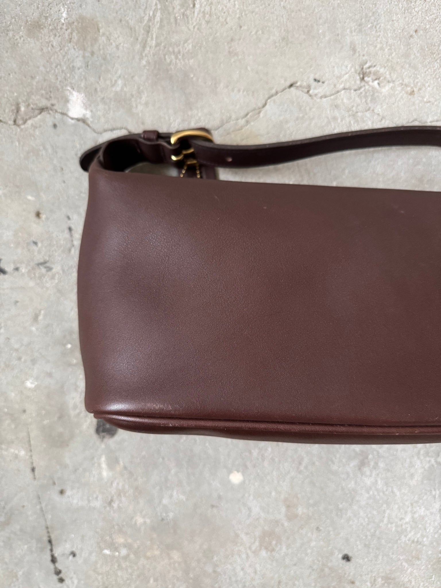 Coach Hobo Leather Shoulder Bag Brown